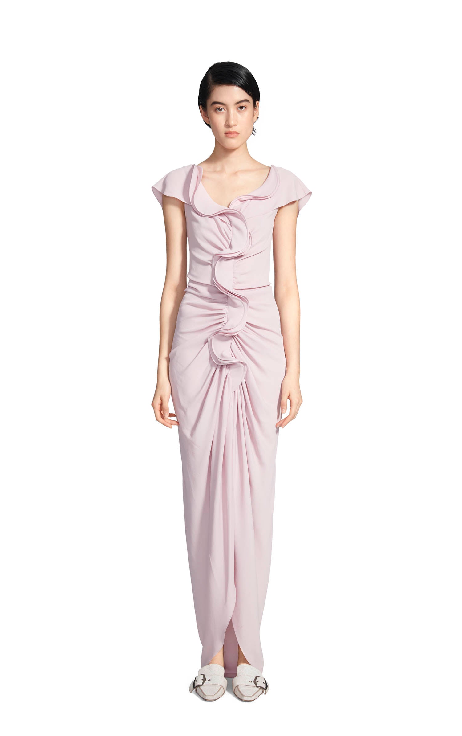 sies marjan pink dress Sies Marjan - Portia Marocaine Center Ruched Dress - Soft Pink