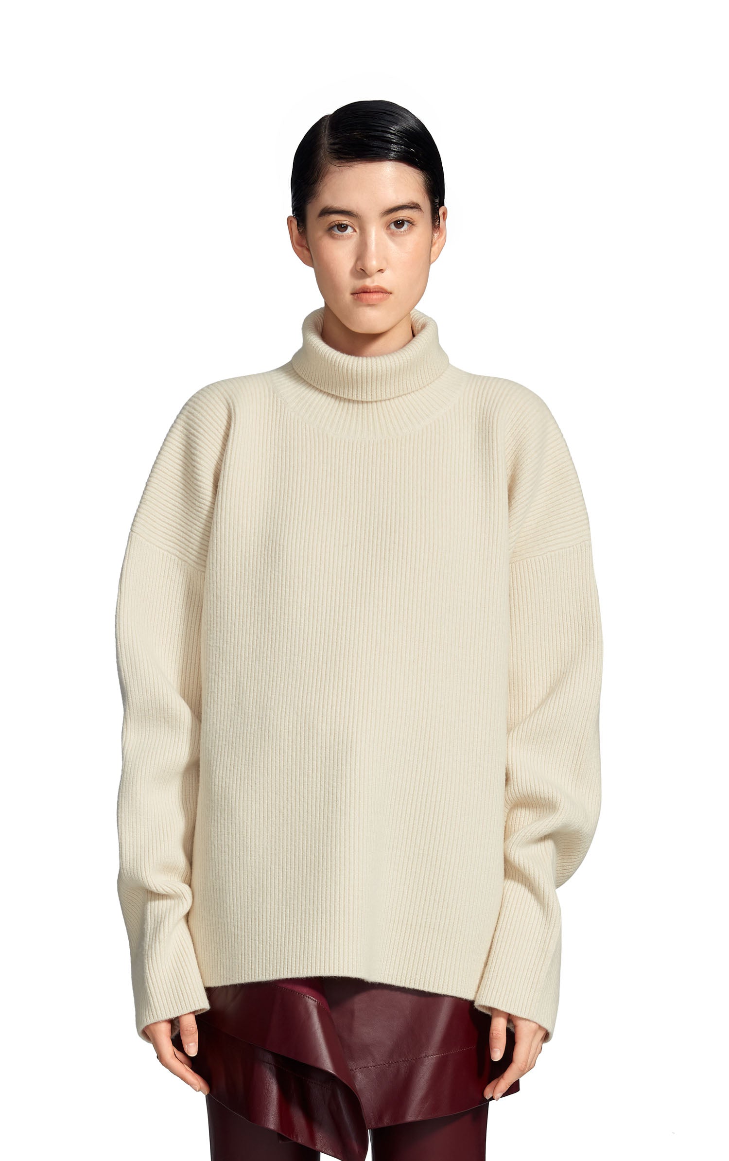 Wolf Merino Felted Turtleneck Sweater