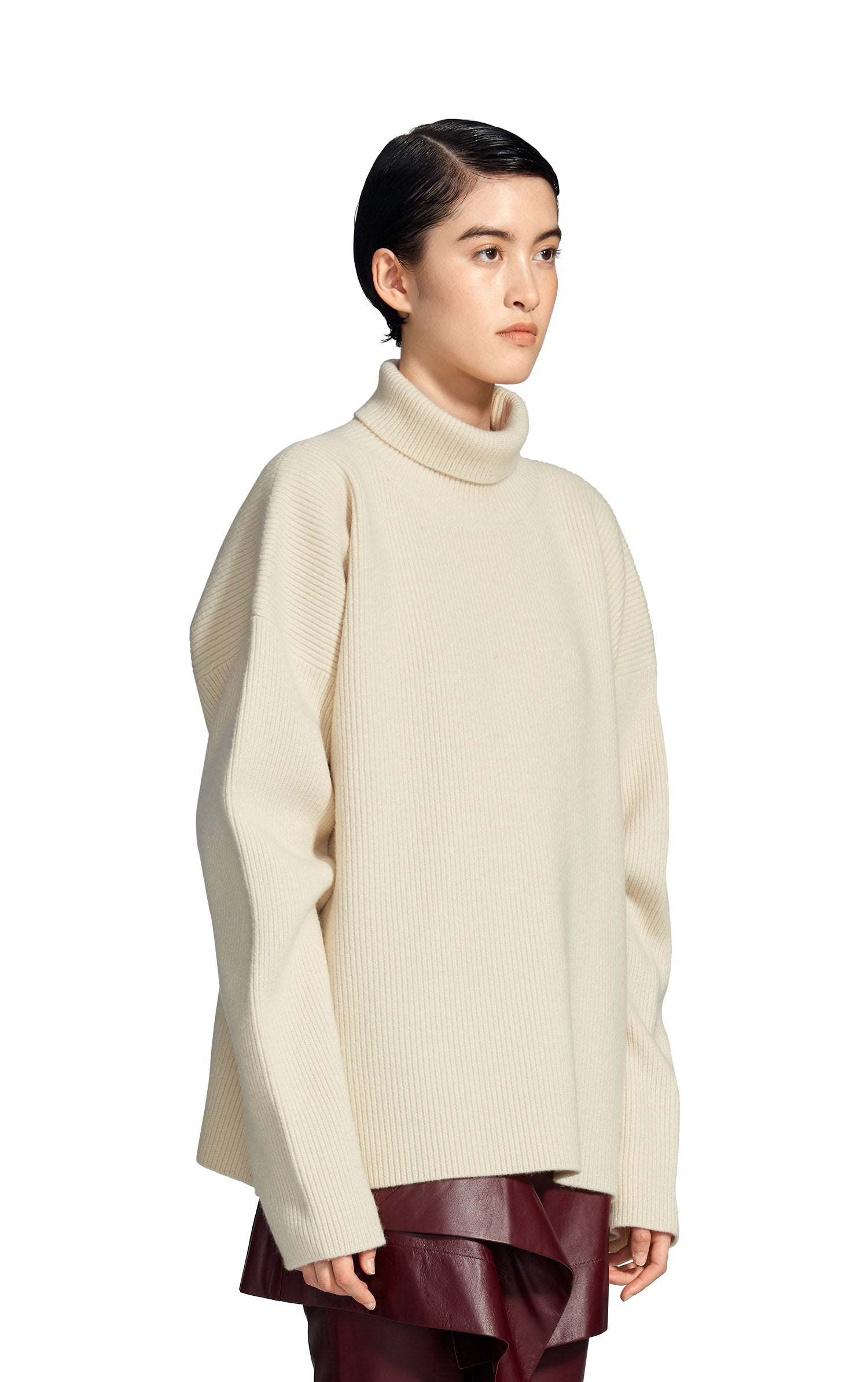 Wolf Merino Felted Turtleneck Sweater