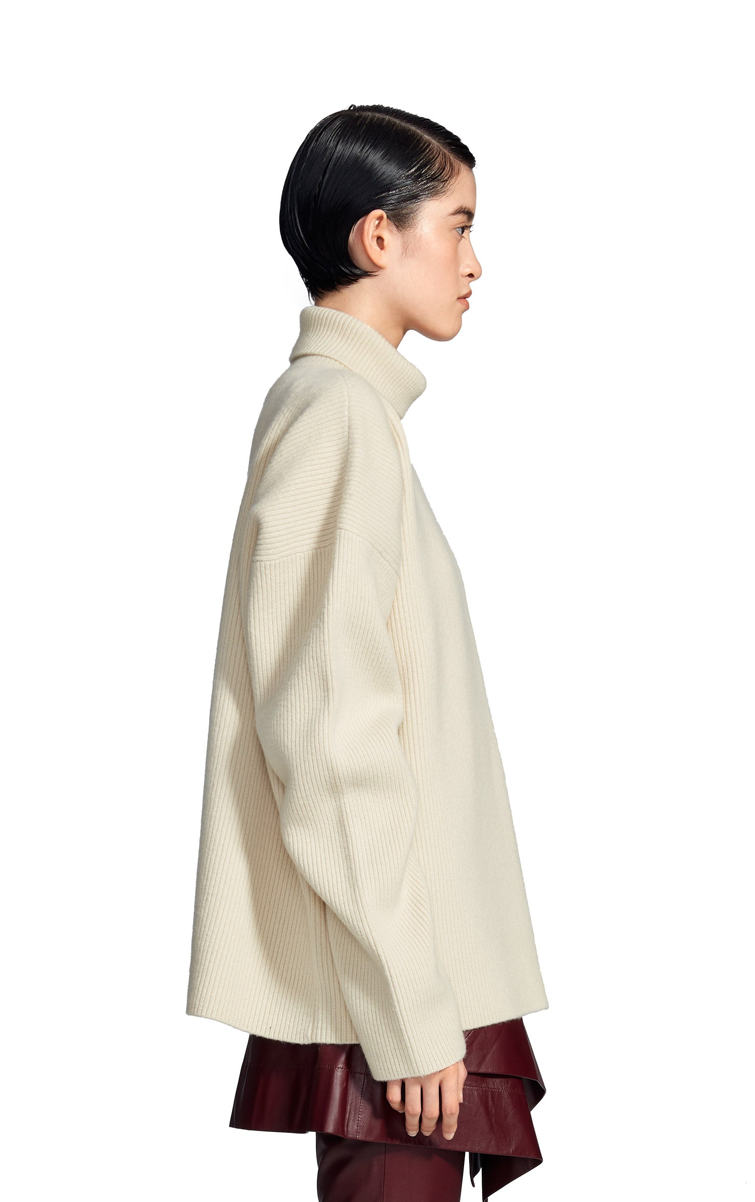 Wolf Merino Felted Turtleneck Sweater