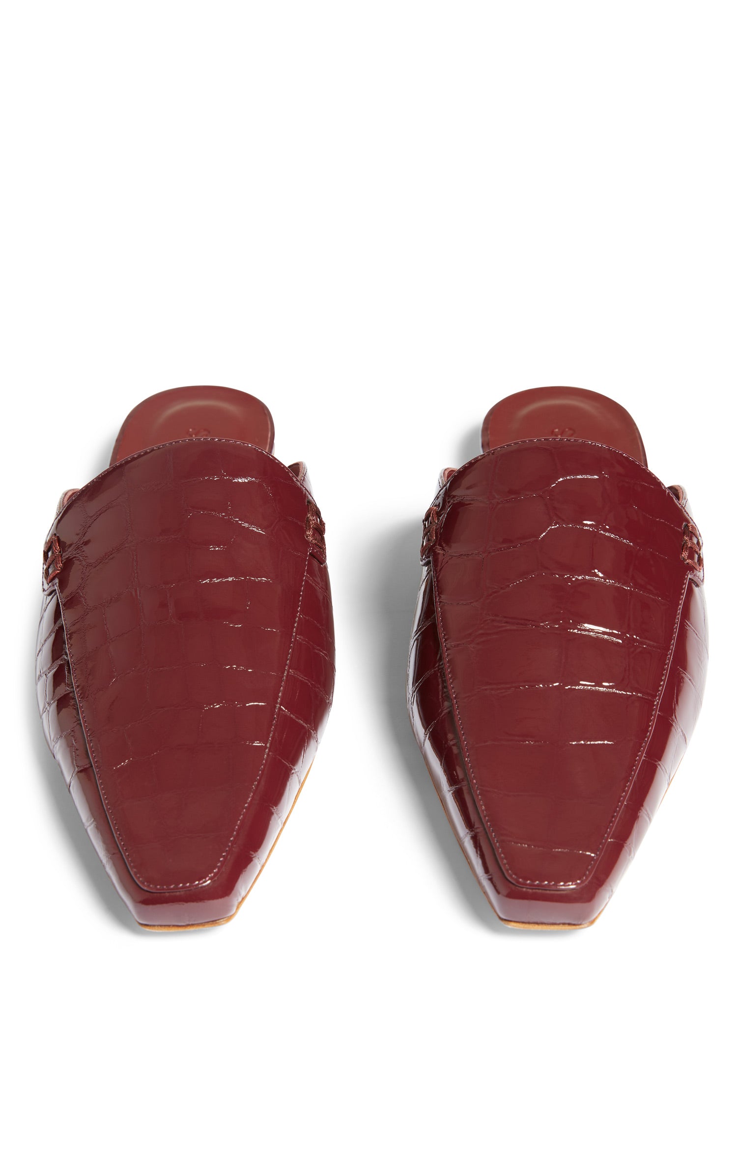 Lia Soft Patent Croco Pointed Mule