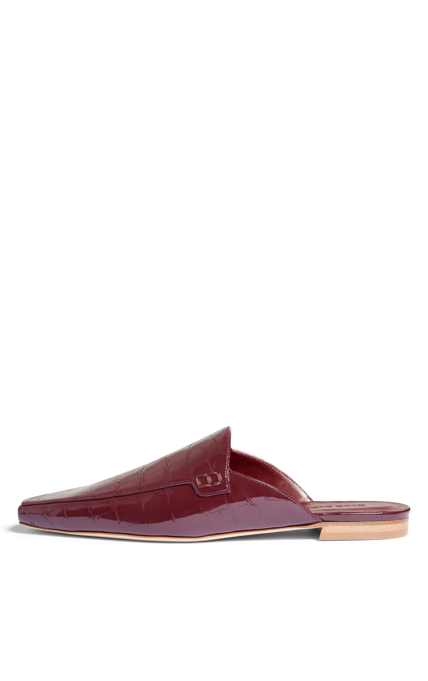 Lia Soft Patent Croco Pointed Mule