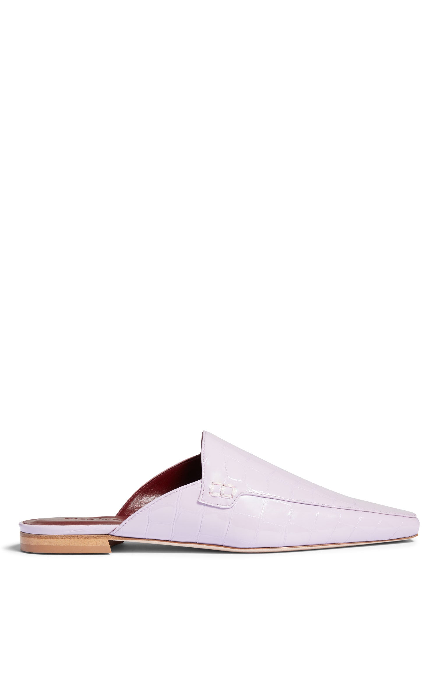 Lia Soft Patent Croco Pointed Mule