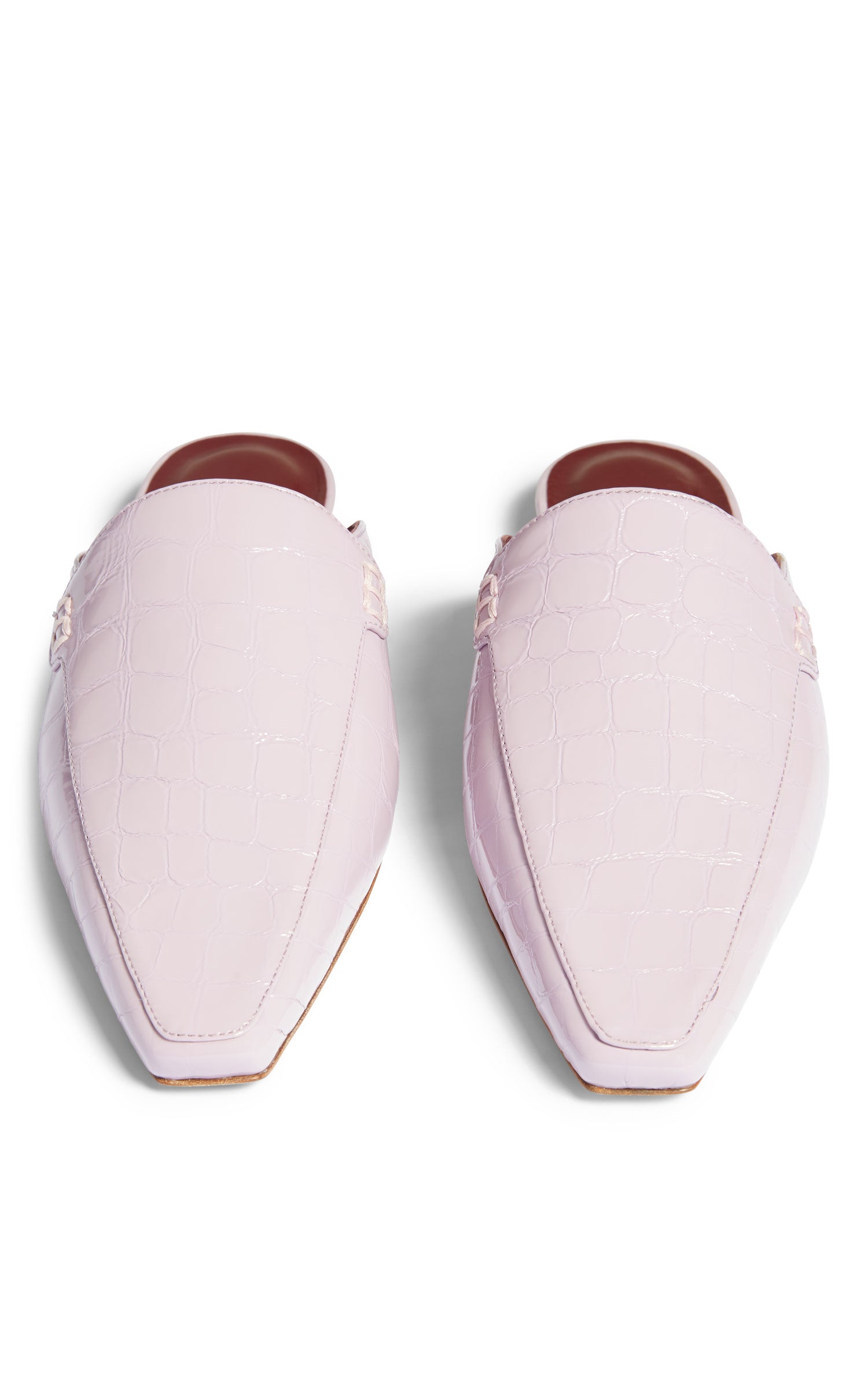 Lia Soft Patent Croco Pointed Mule