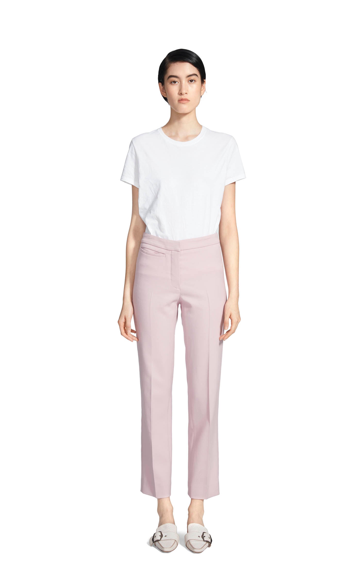 Liv Wool Canvas Slim Pant with Front Pocket