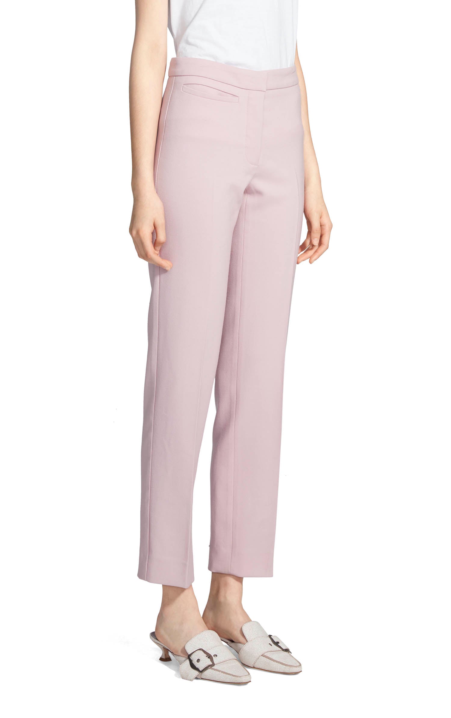 Liv Wool Canvas Slim Pant with Front Pocket