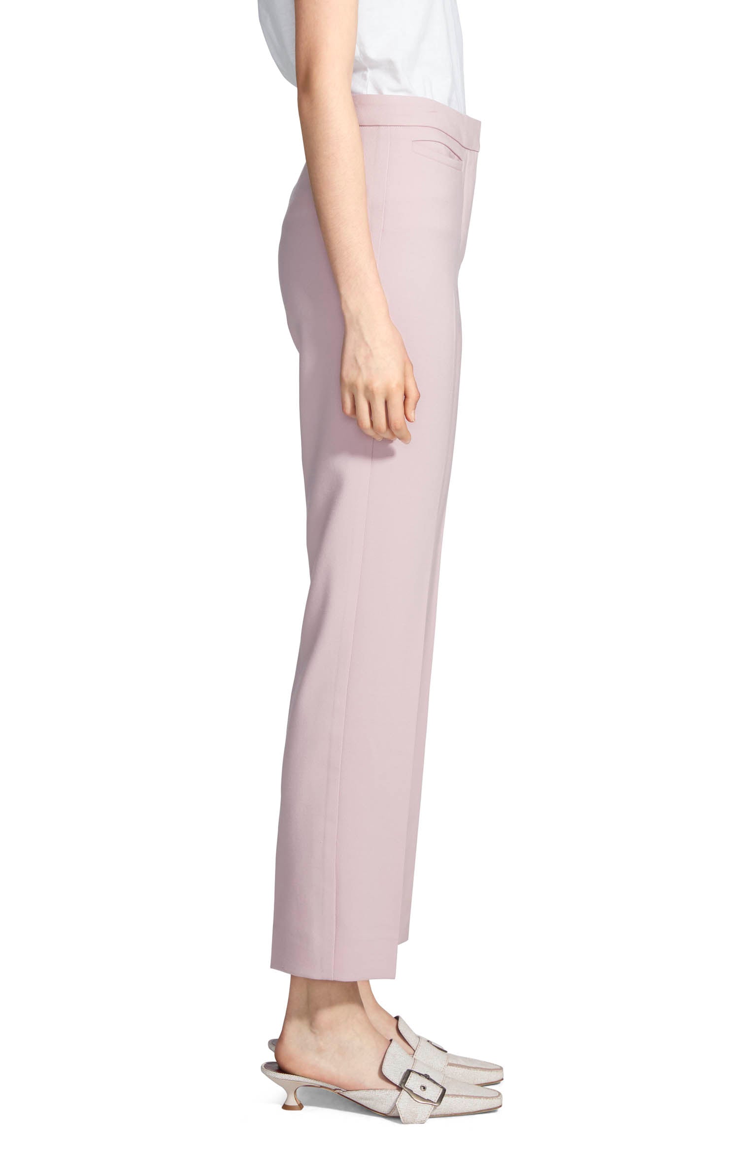 Liv Wool Canvas Slim Pant with Front Pocket