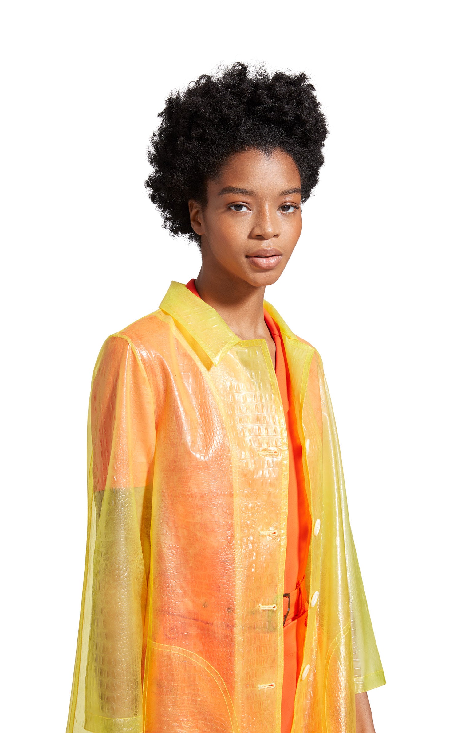 Mie Embossed Plastic Coat