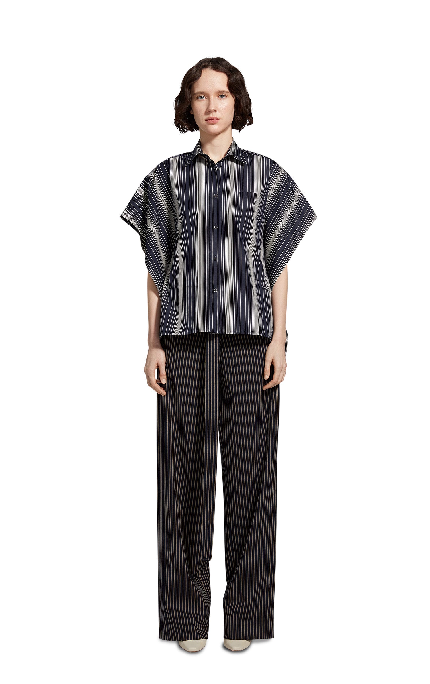 Sabine Striped Poplin Loose Shirt