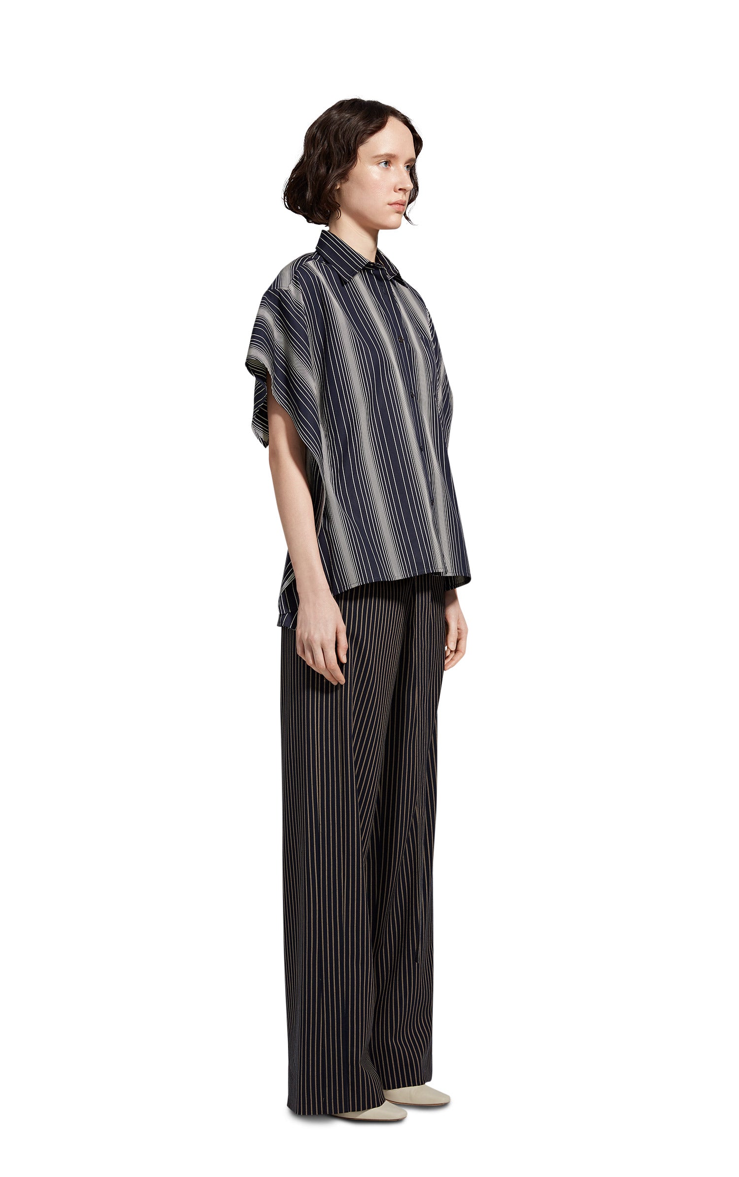 Sabine Striped Poplin Loose Shirt