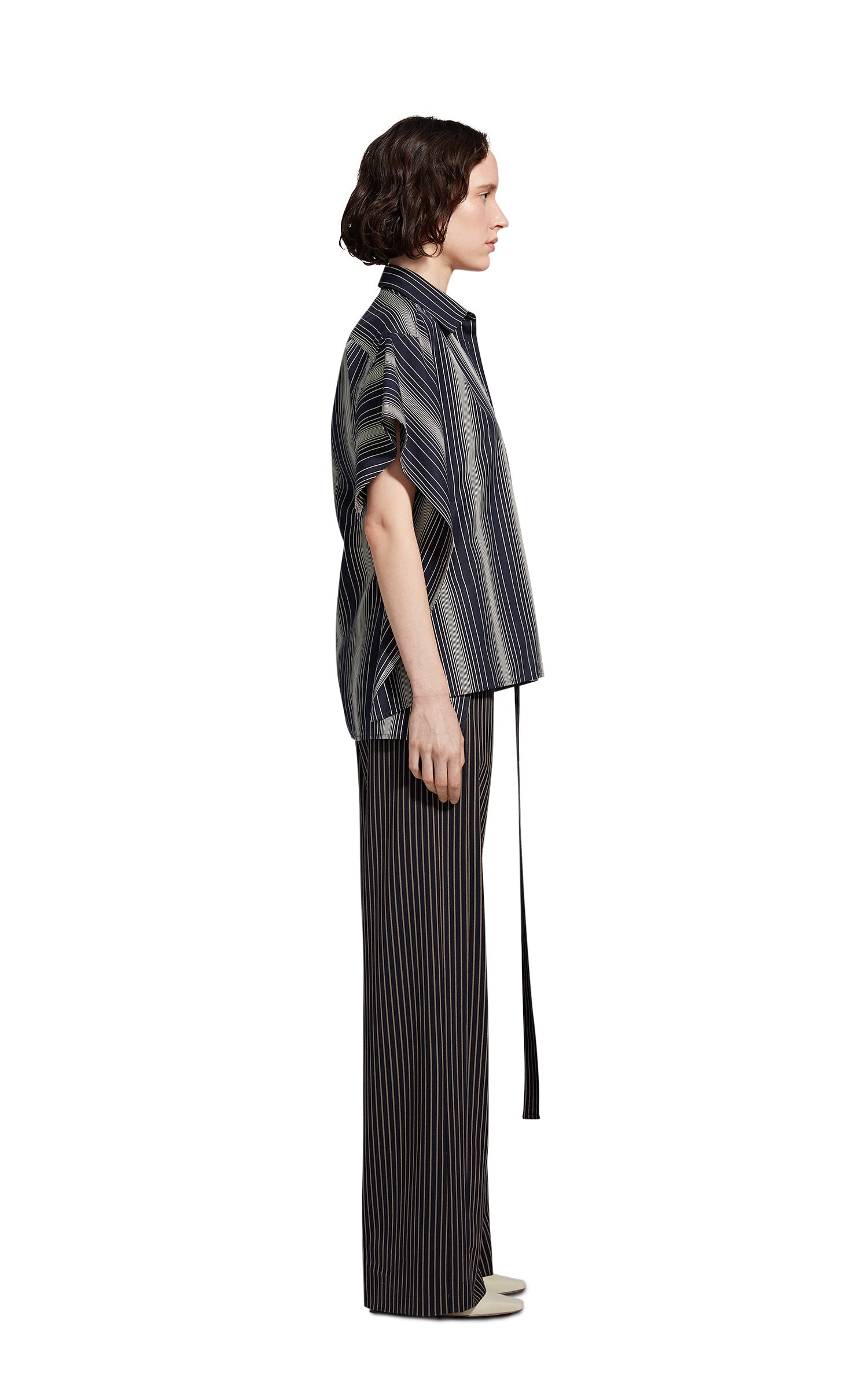 Sabine Striped Poplin Loose Shirt