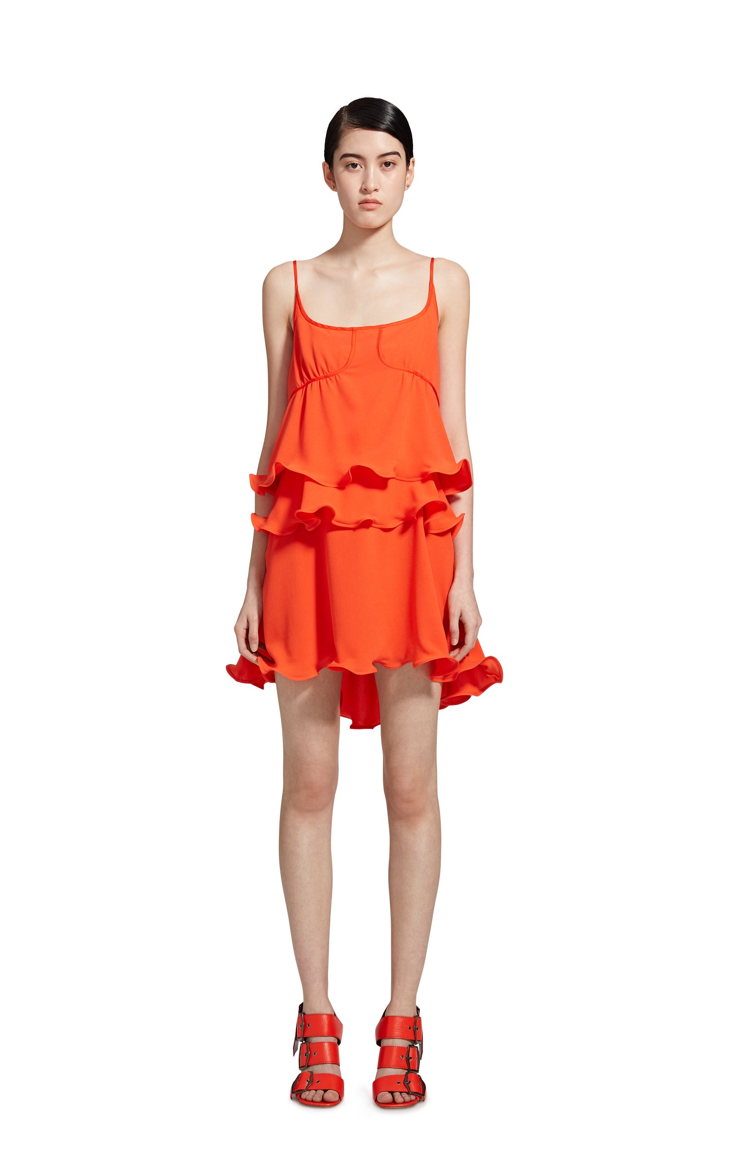 Bluma Crepe Wobble Ruffle Dress
