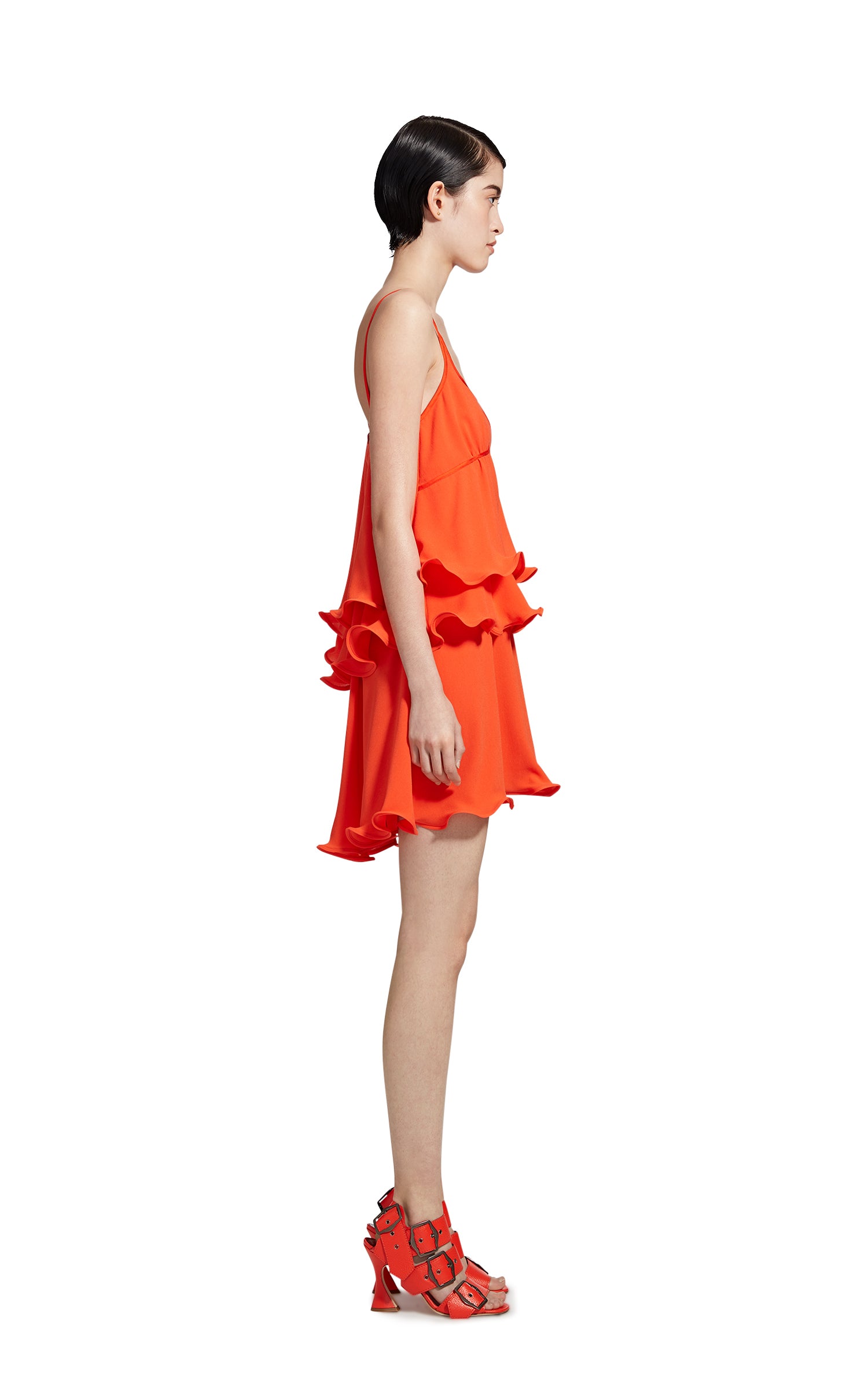 Bluma Crepe Wobble Ruffle Dress