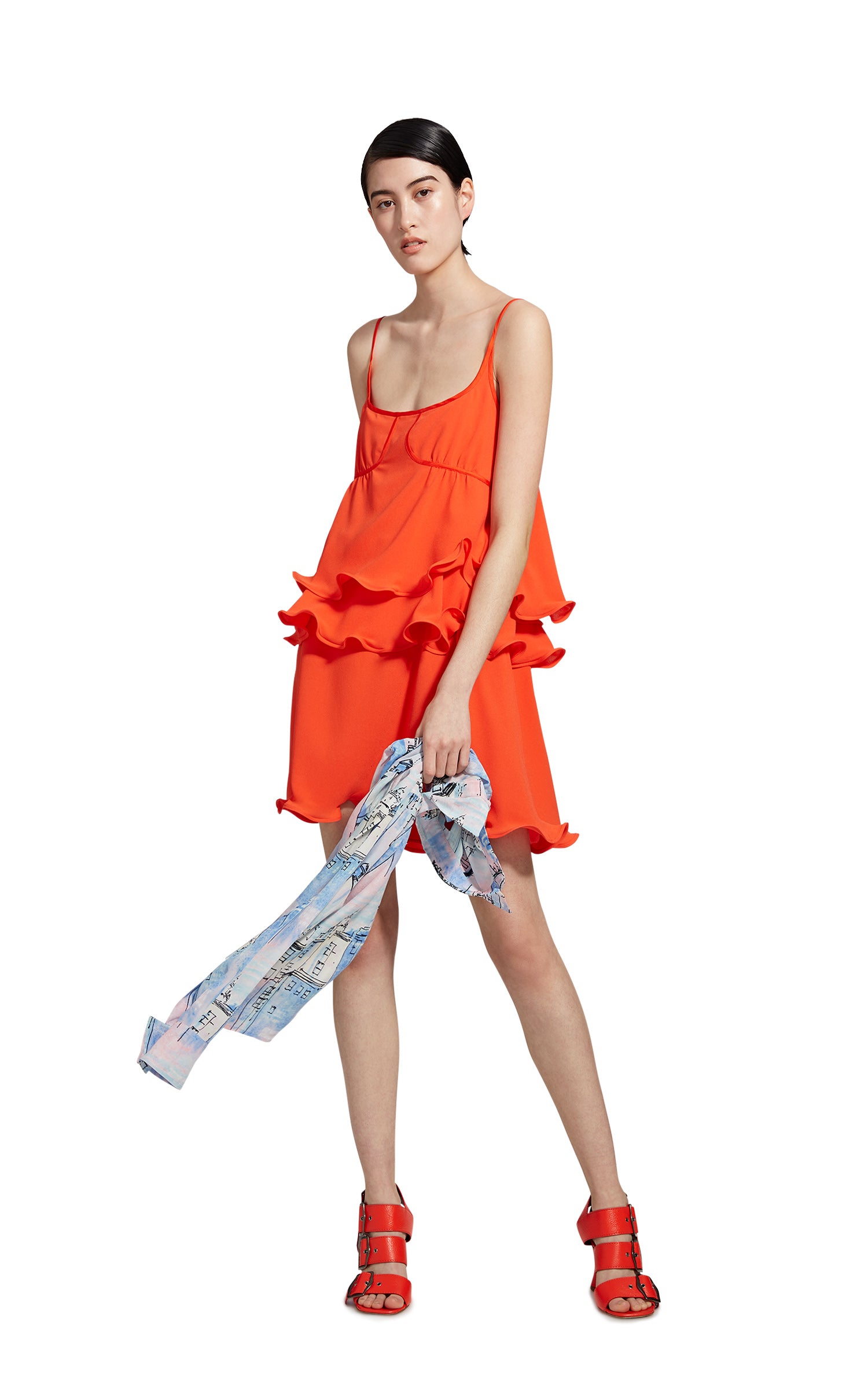 Bluma Crepe Wobble Ruffle Dress