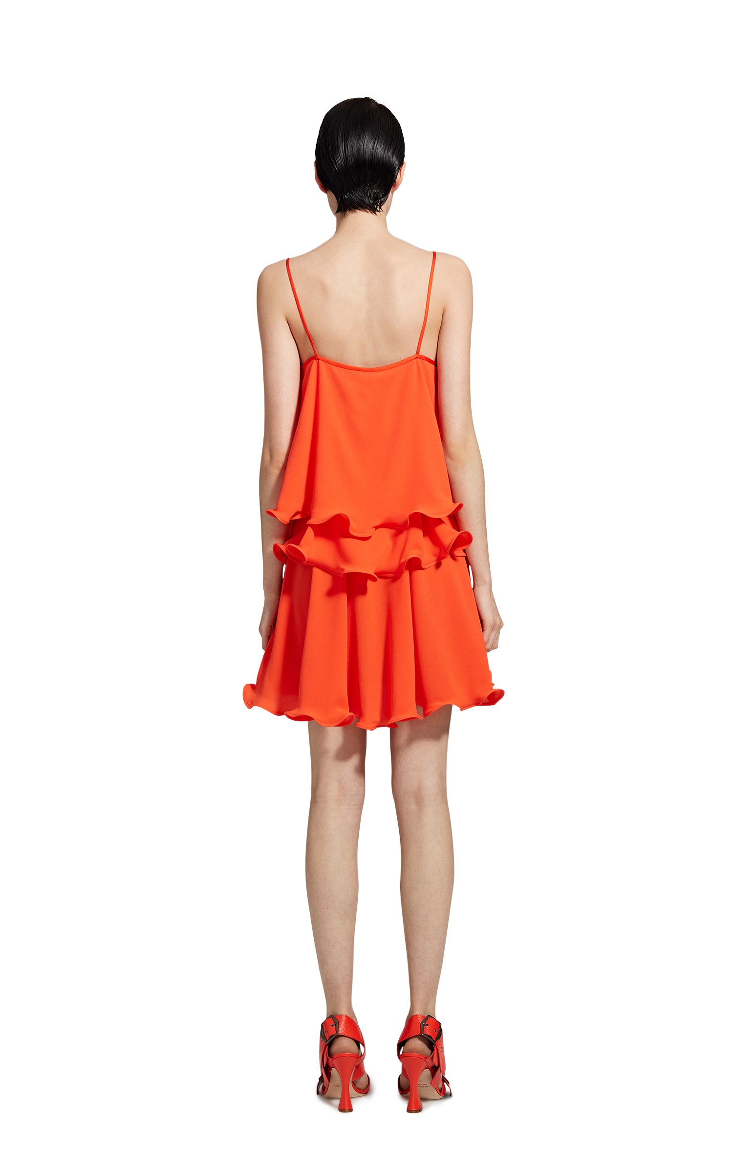 Bluma Crepe Wobble Ruffle Dress