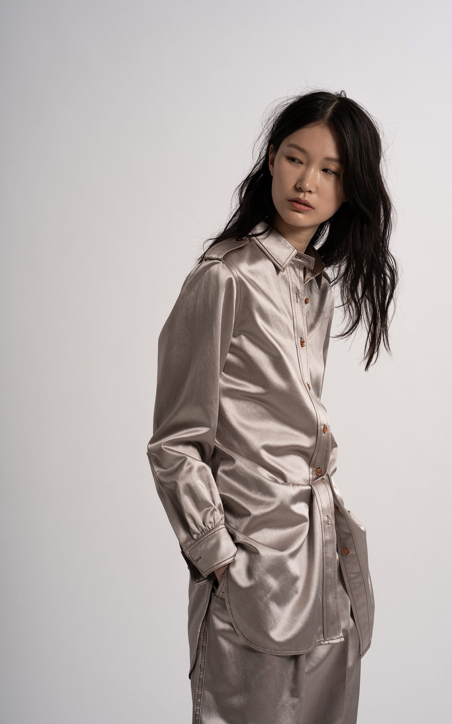 Kelsi Cinzed Cotton Shirt