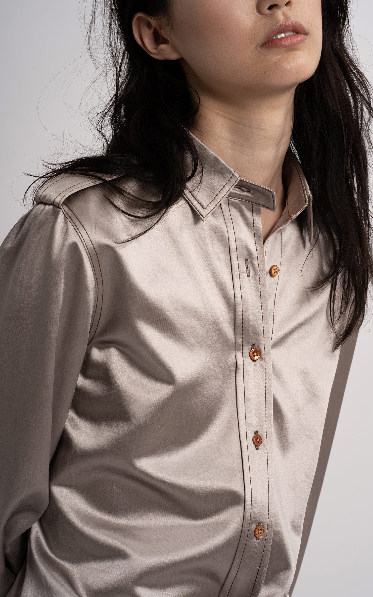 Kelsi Cinzed Cotton Shirt