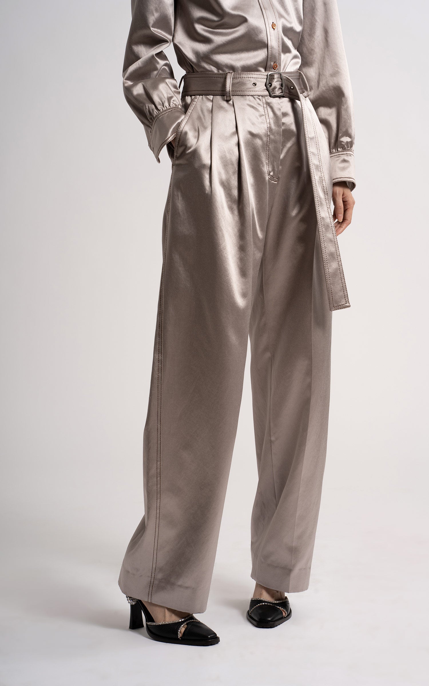 Blanche Cinzed Cotton Pant