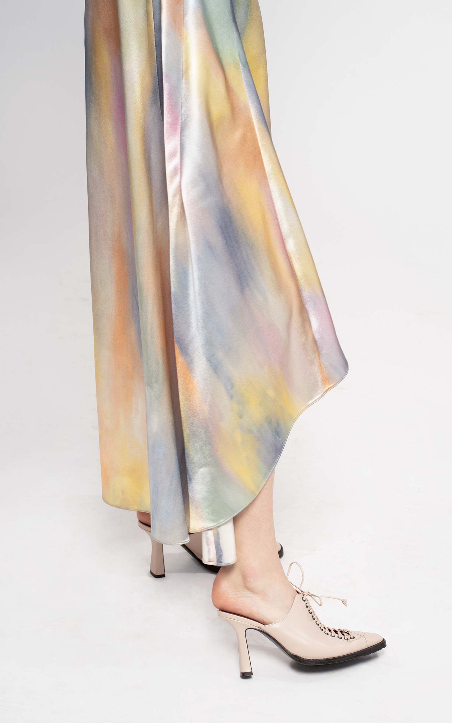 Miriam Printed Satin Midi Dress