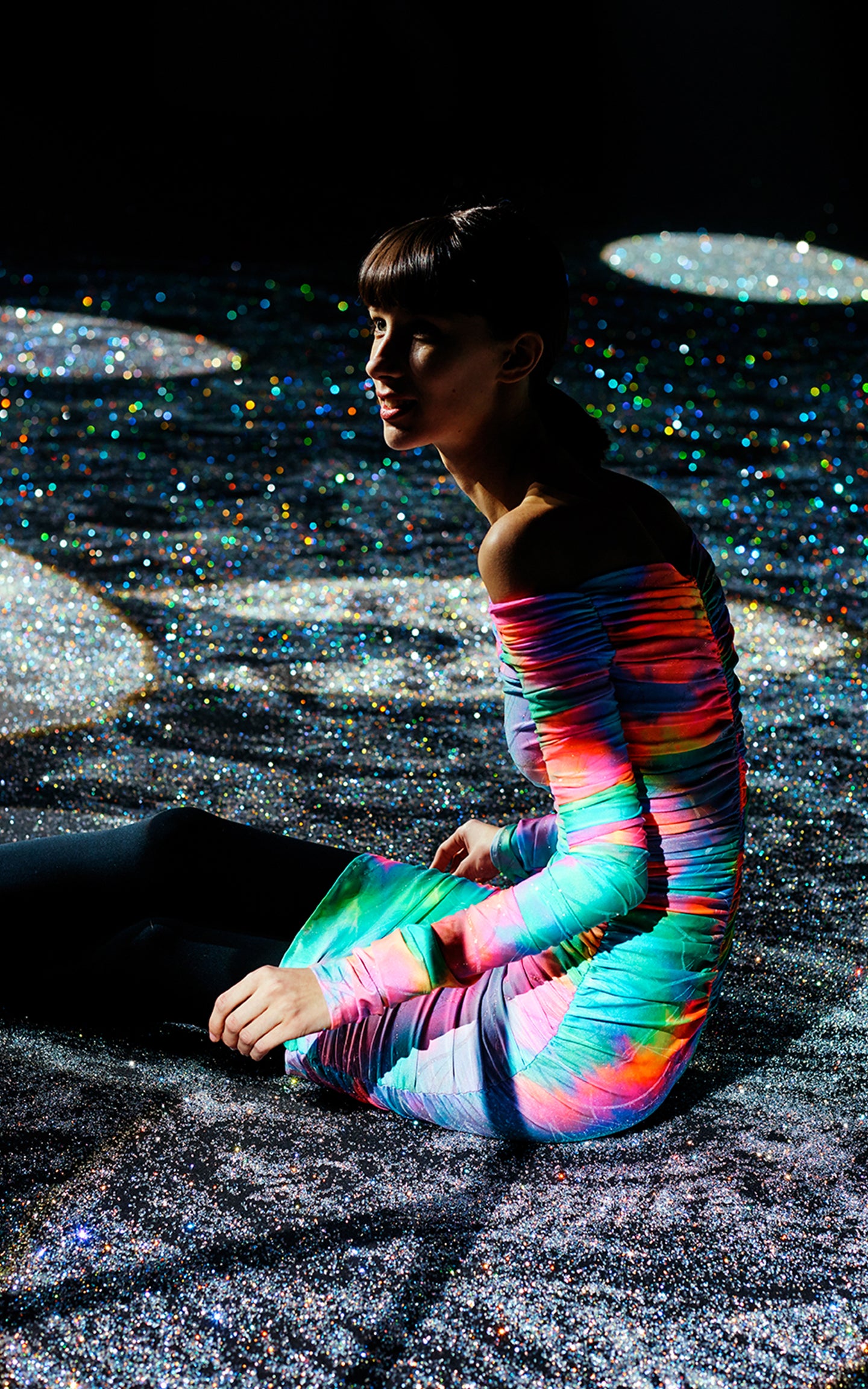 Jolene Glitter Tie Dye Dress