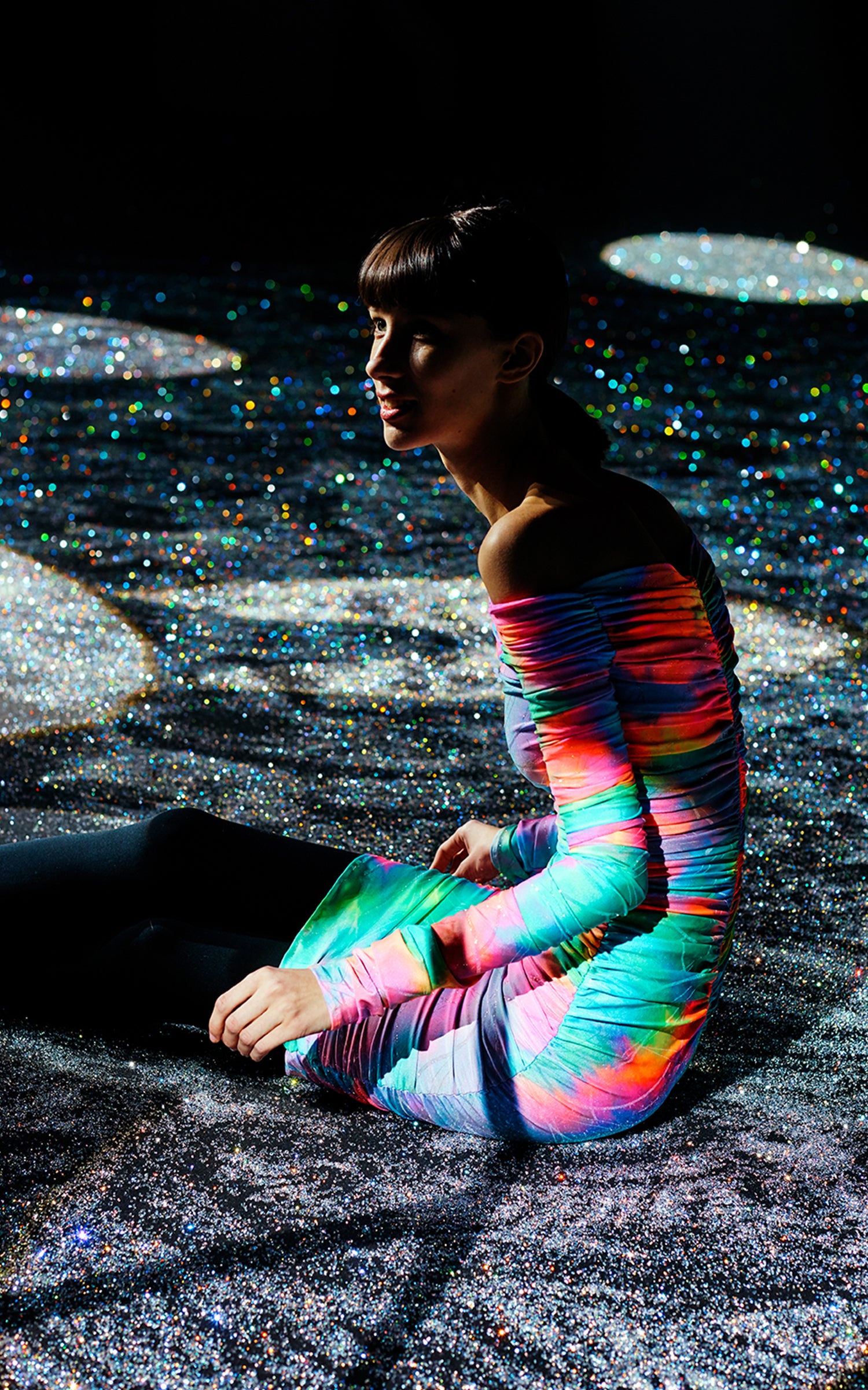 Jolene Glitter Tie Dye Dress