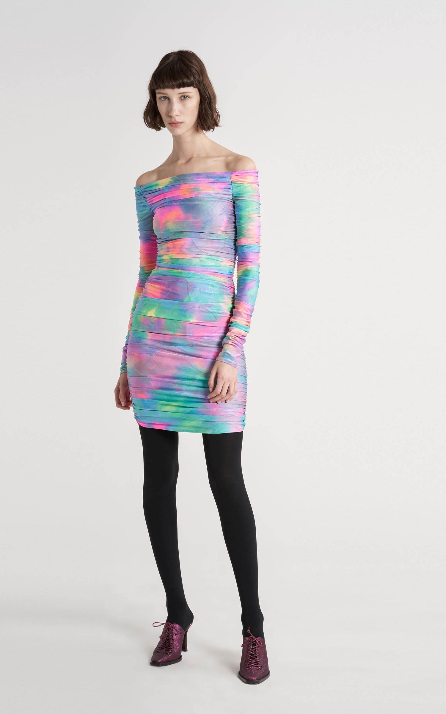 Jolene Glitter Tie Dye Dress