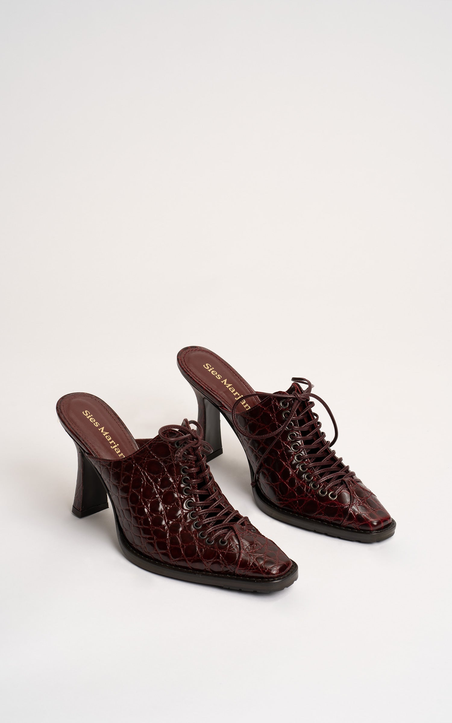 Stella Embossed Croco Mule