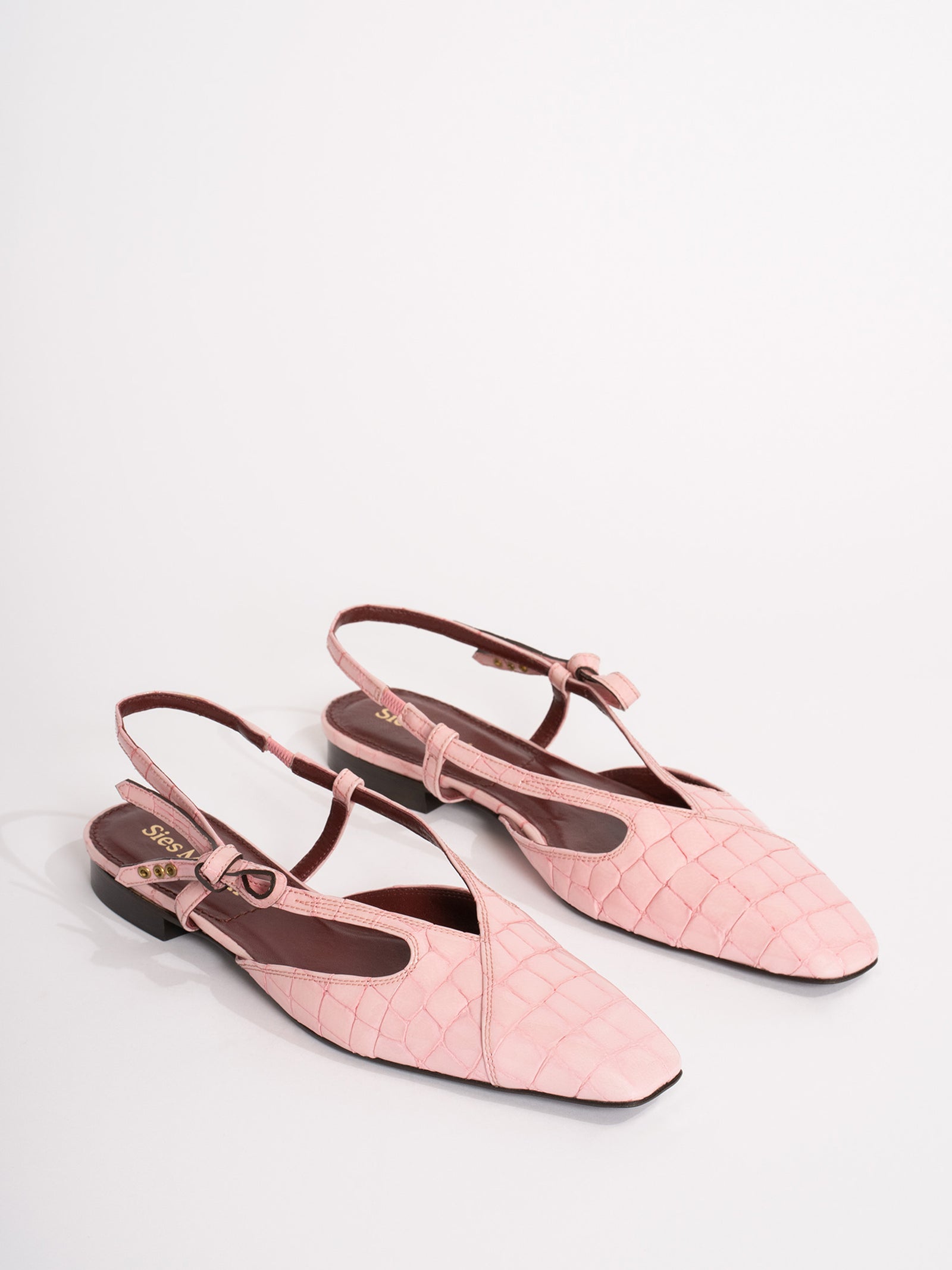 Anika Patent Croco Flat