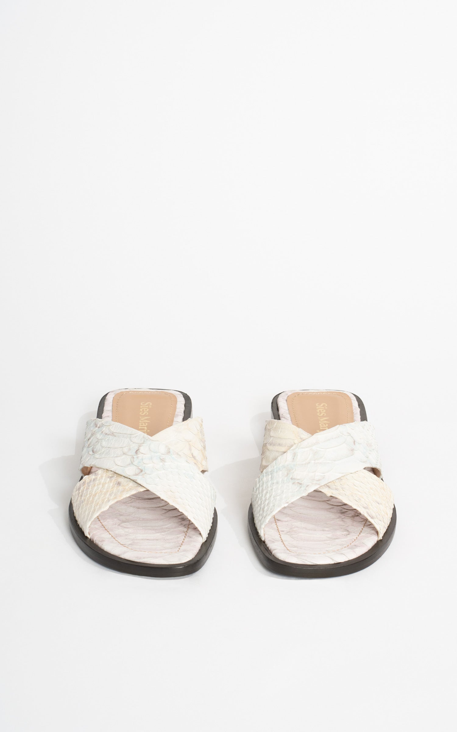 Cassie Embossed Python Sandal