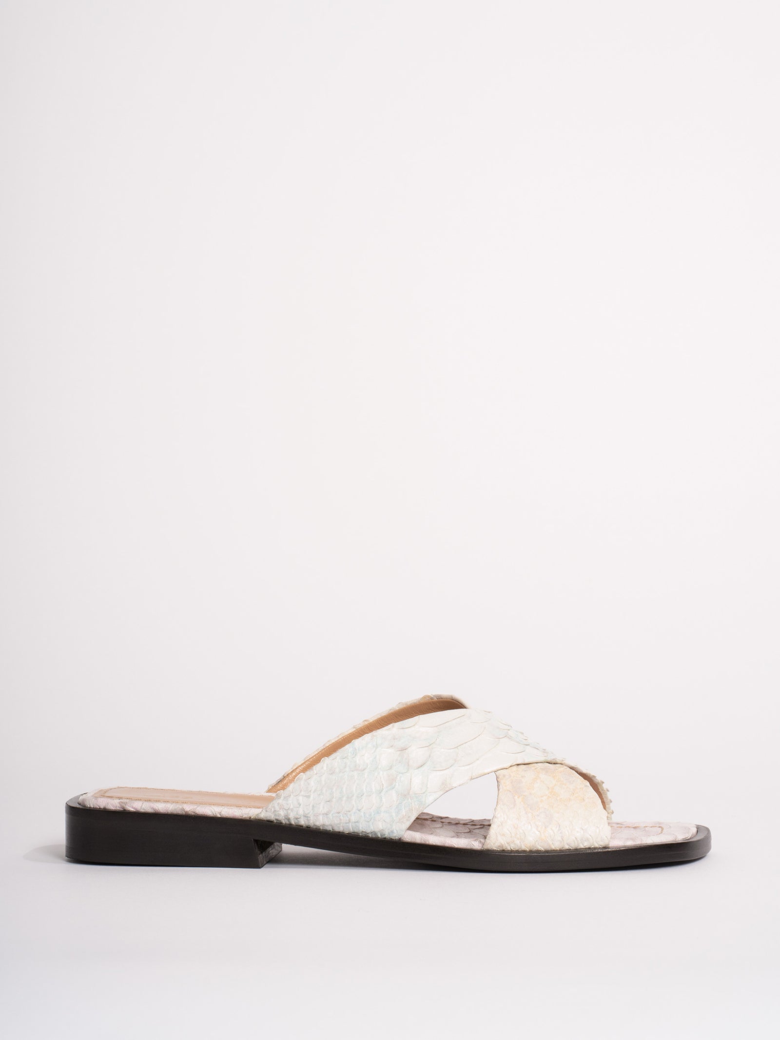 Cassie Embossed Python Sandal
