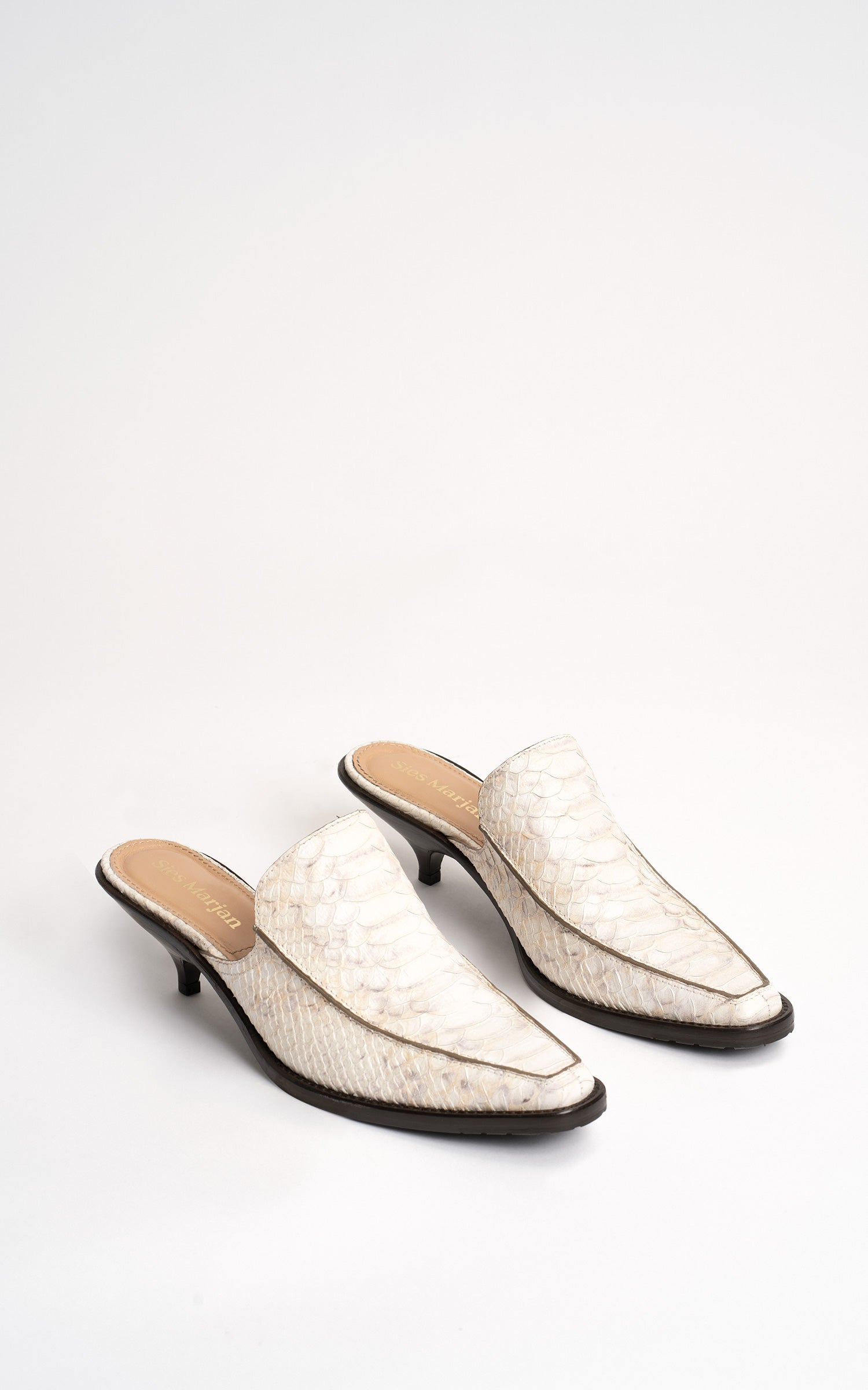Sies Marjan Kaya Embossed Python Mule Roccia Women s Shoes Accessories