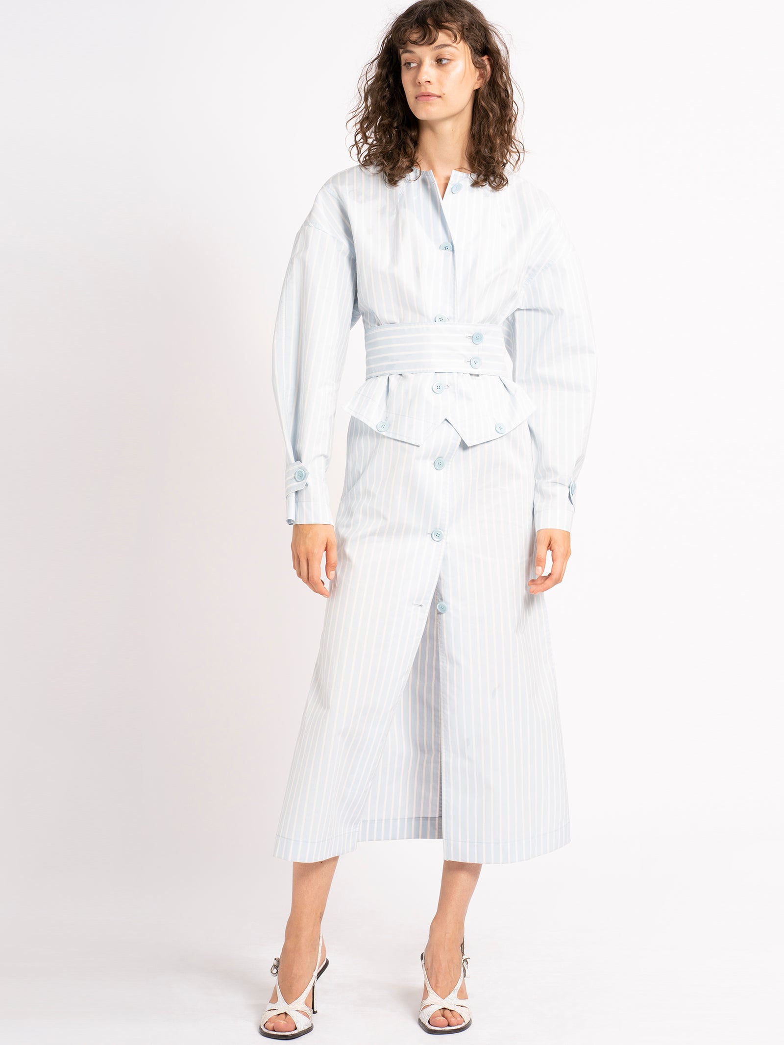 Leah Striped Cotton Dress