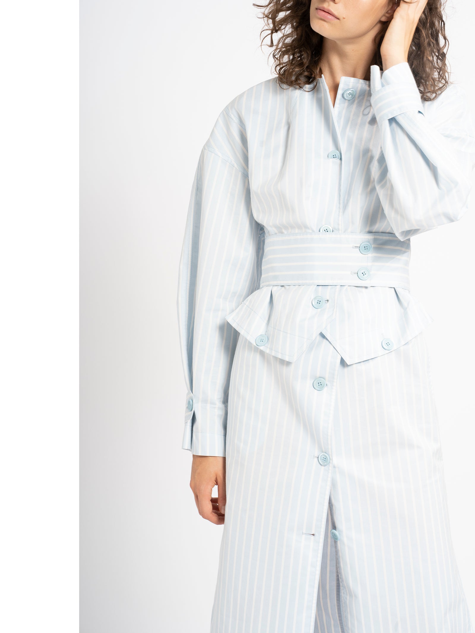 Leah Striped Cotton Dress