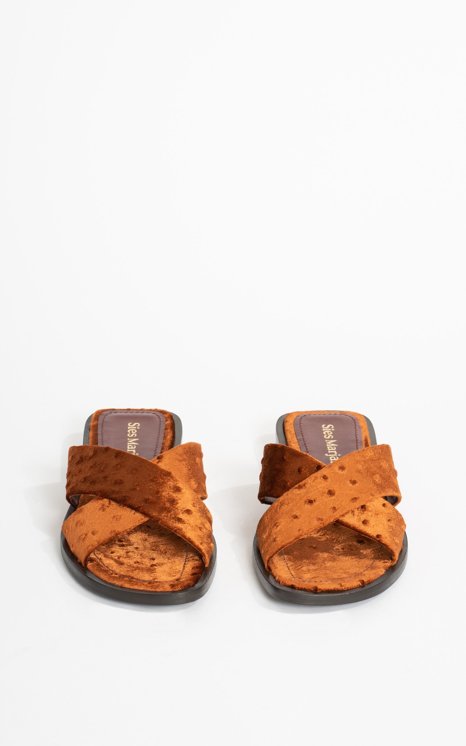 Cassie Ostrich Velvet Sandal