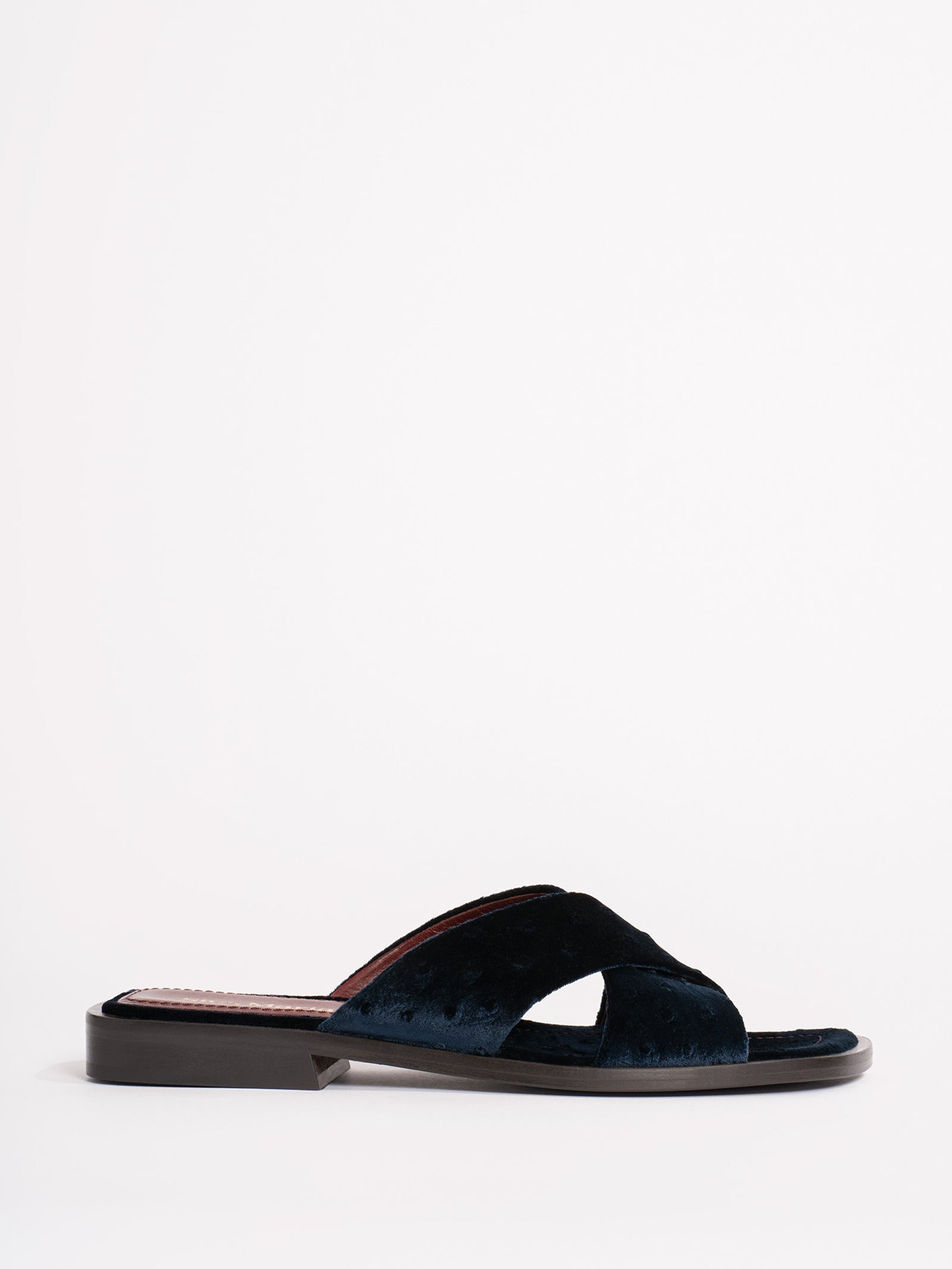 Cassie Ostrich Velvet Sandal