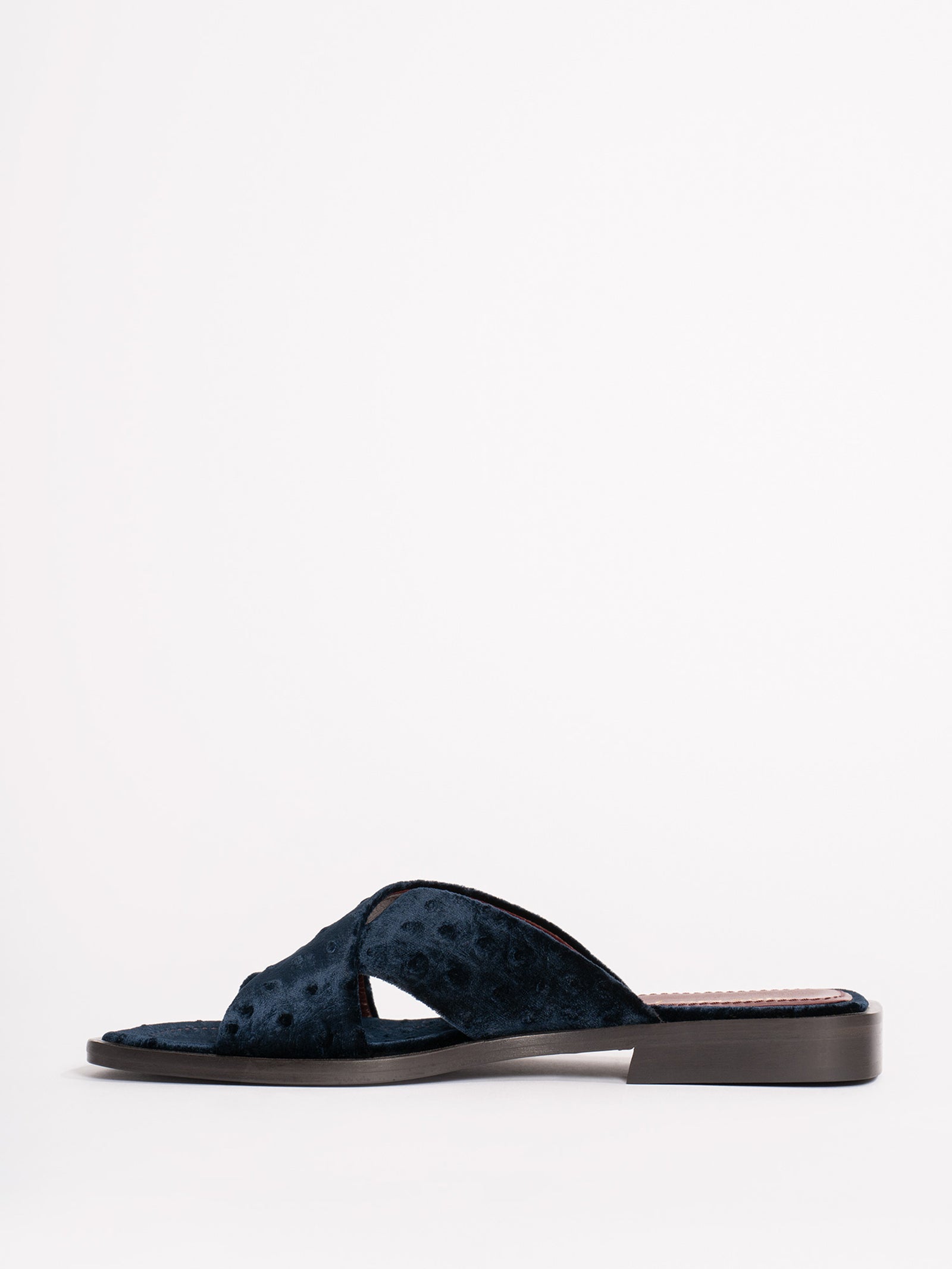 Cassie Ostrich Velvet Sandal