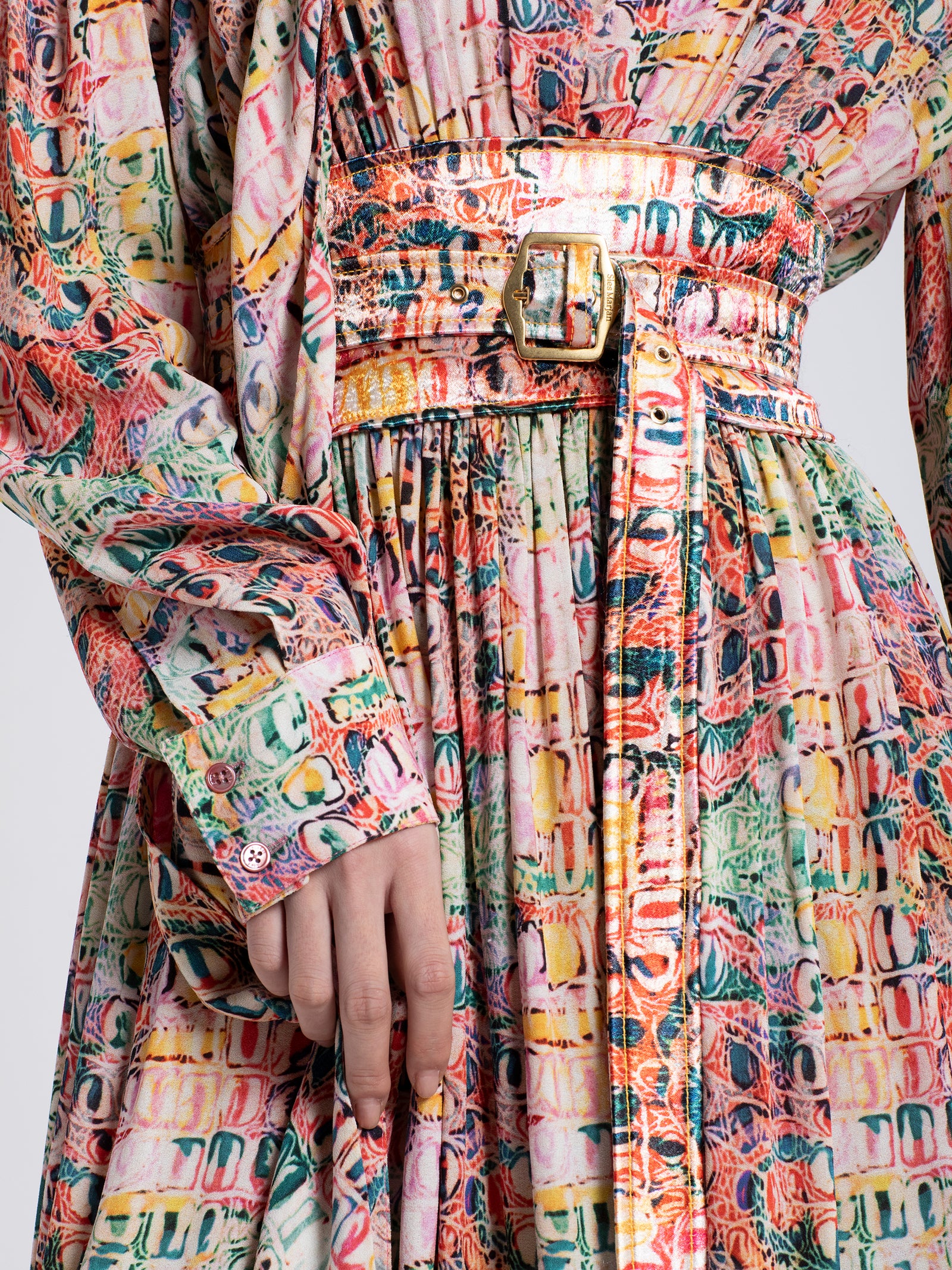 Faye Croco Crepe Dress