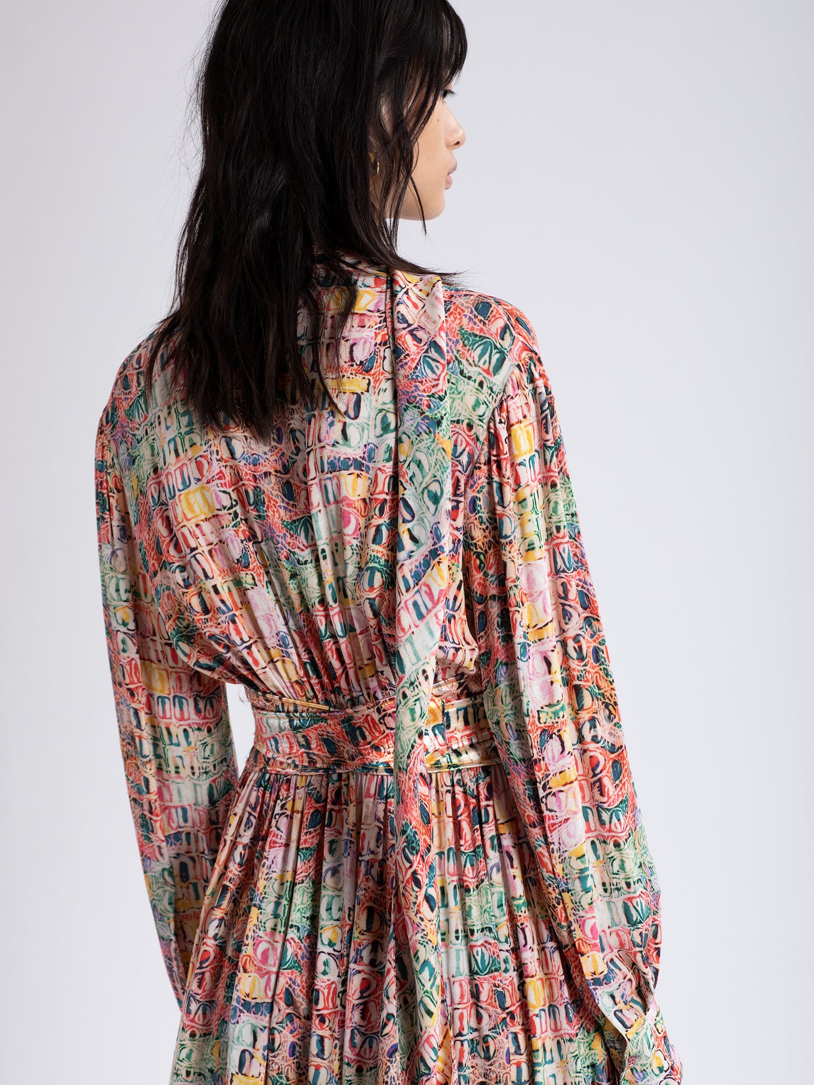 Faye Croco Crepe Dress