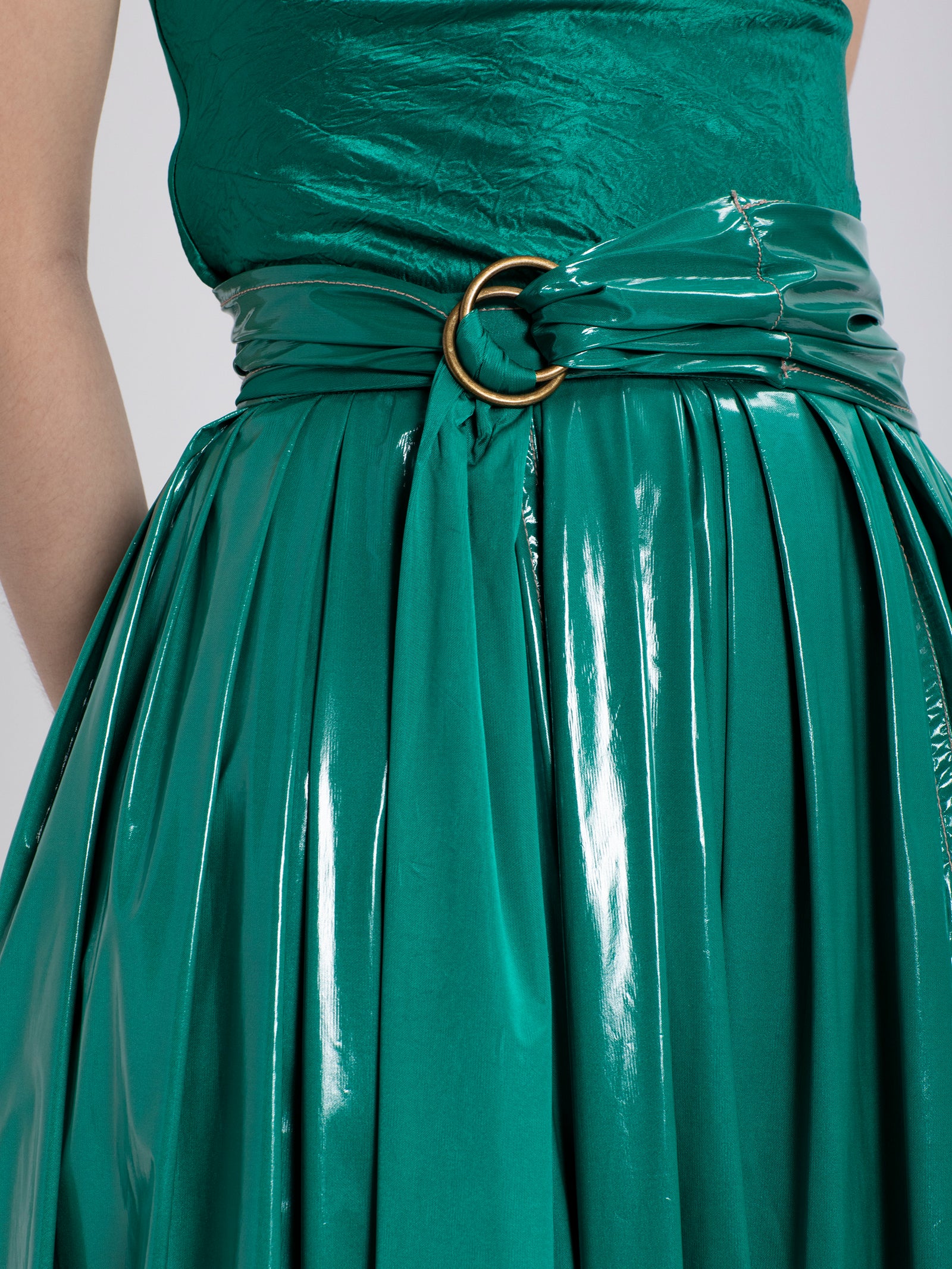 Amalia Glossy Coated Skirt