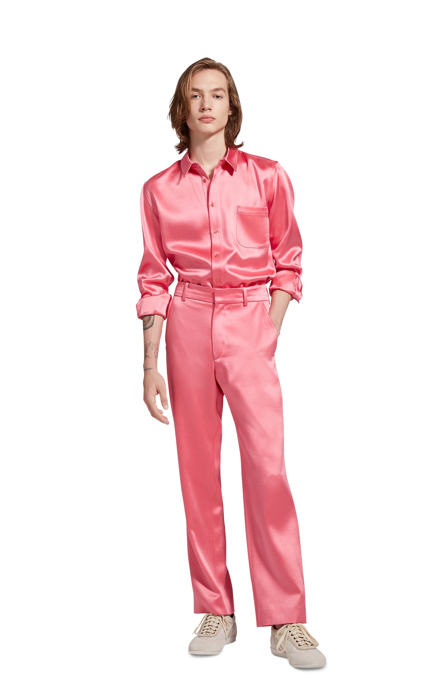 Toby Satin Straight Leg Pant