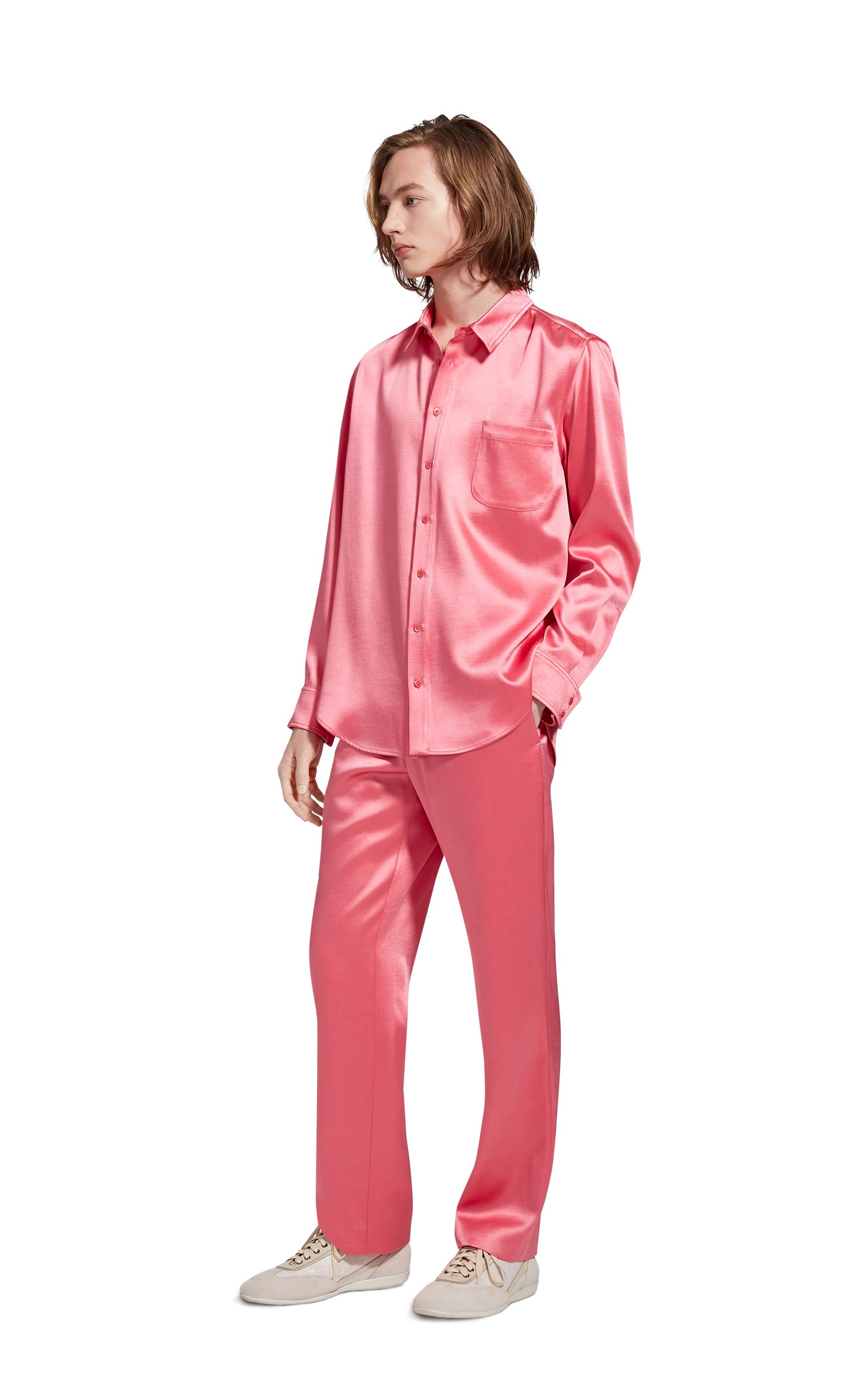 Toby Satin Straight Leg Pant