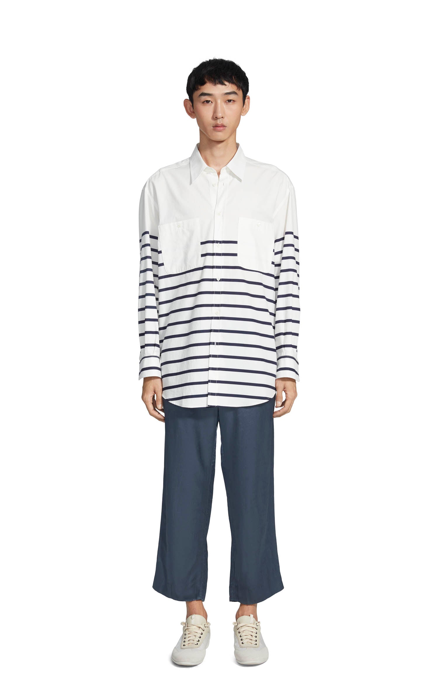 Kyan Stripe Poplin Relaxed Shirt