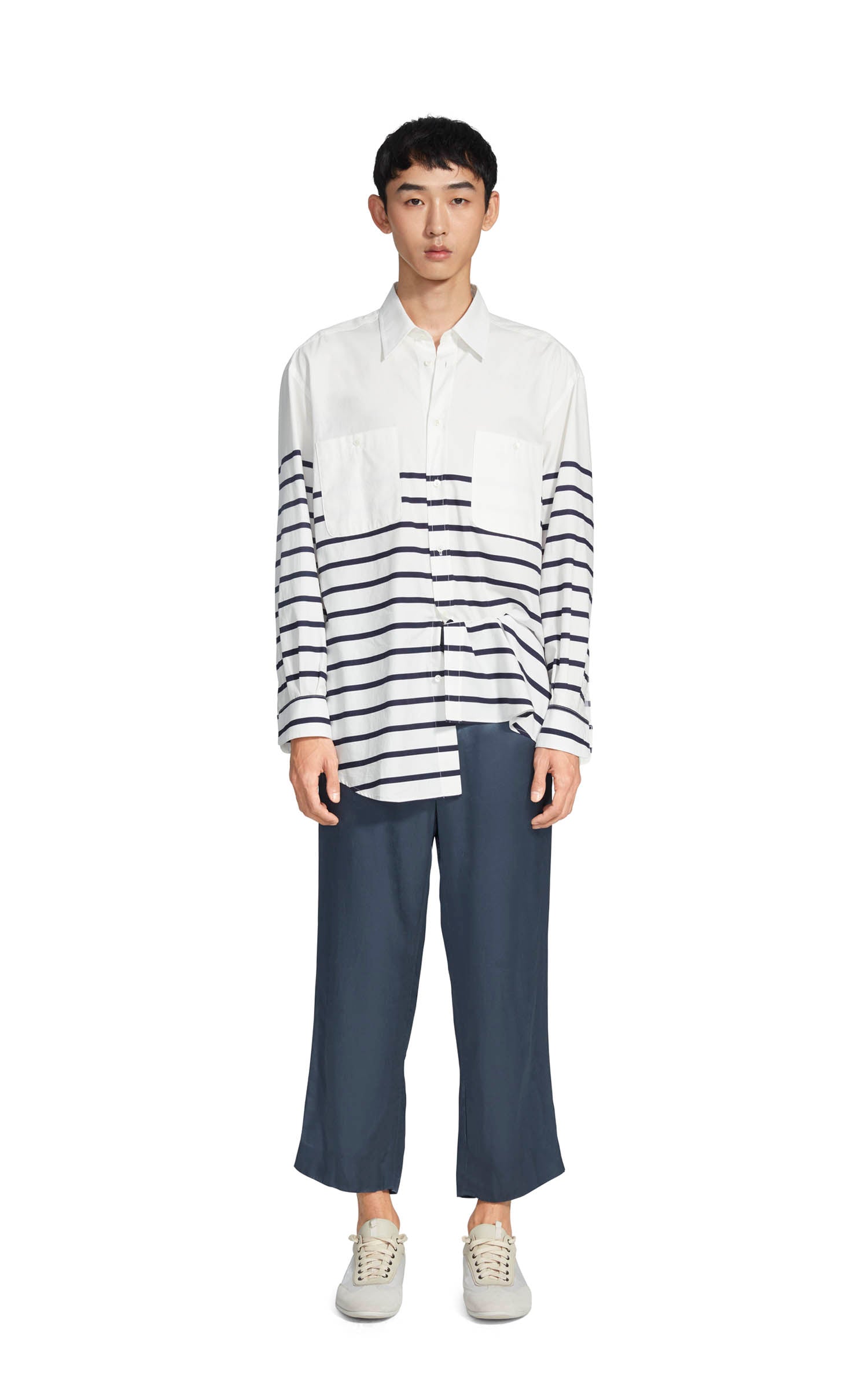 Kyan Stripe Poplin Relaxed Shirt