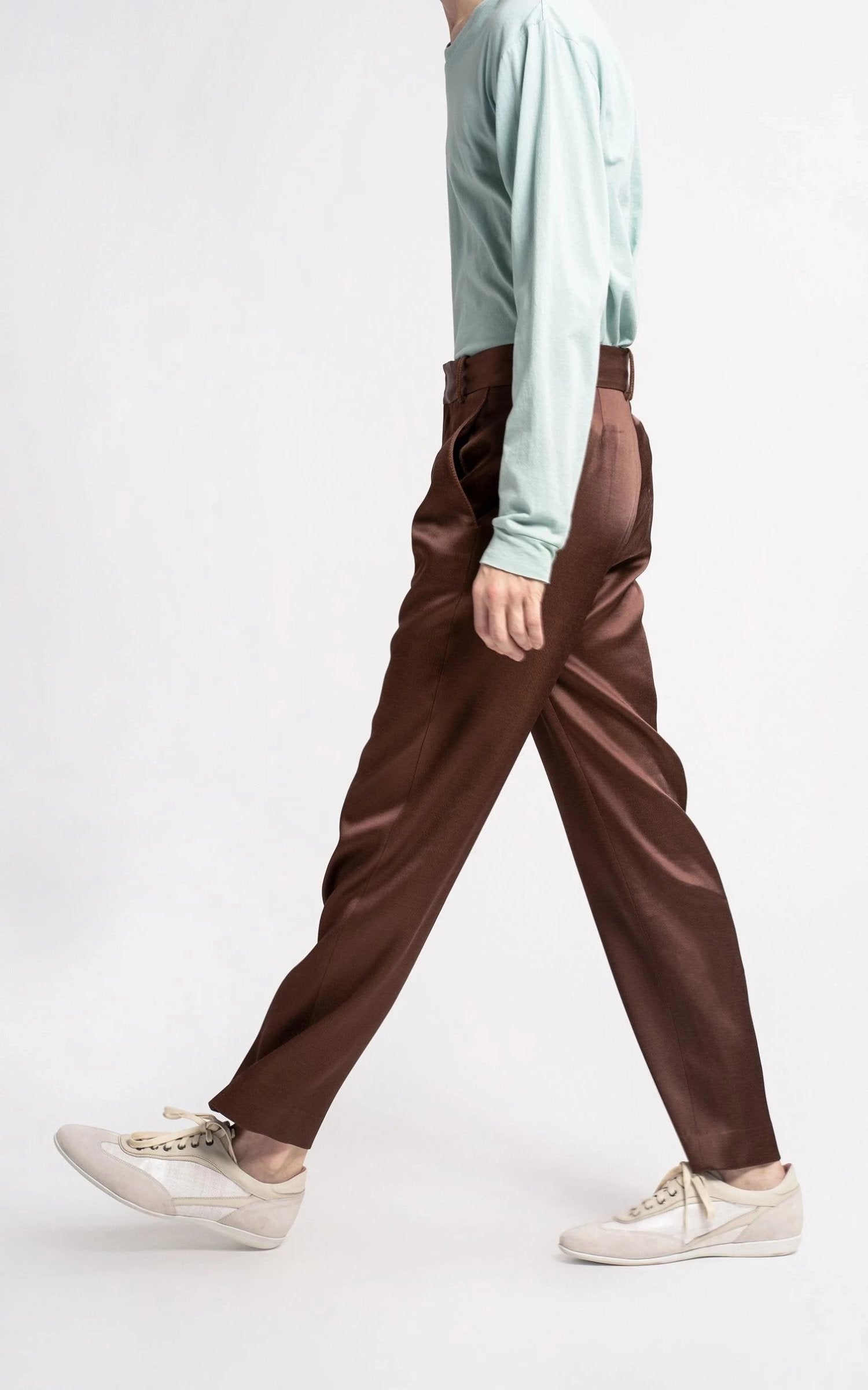 Toby Twill Satin Straight Leg Pant