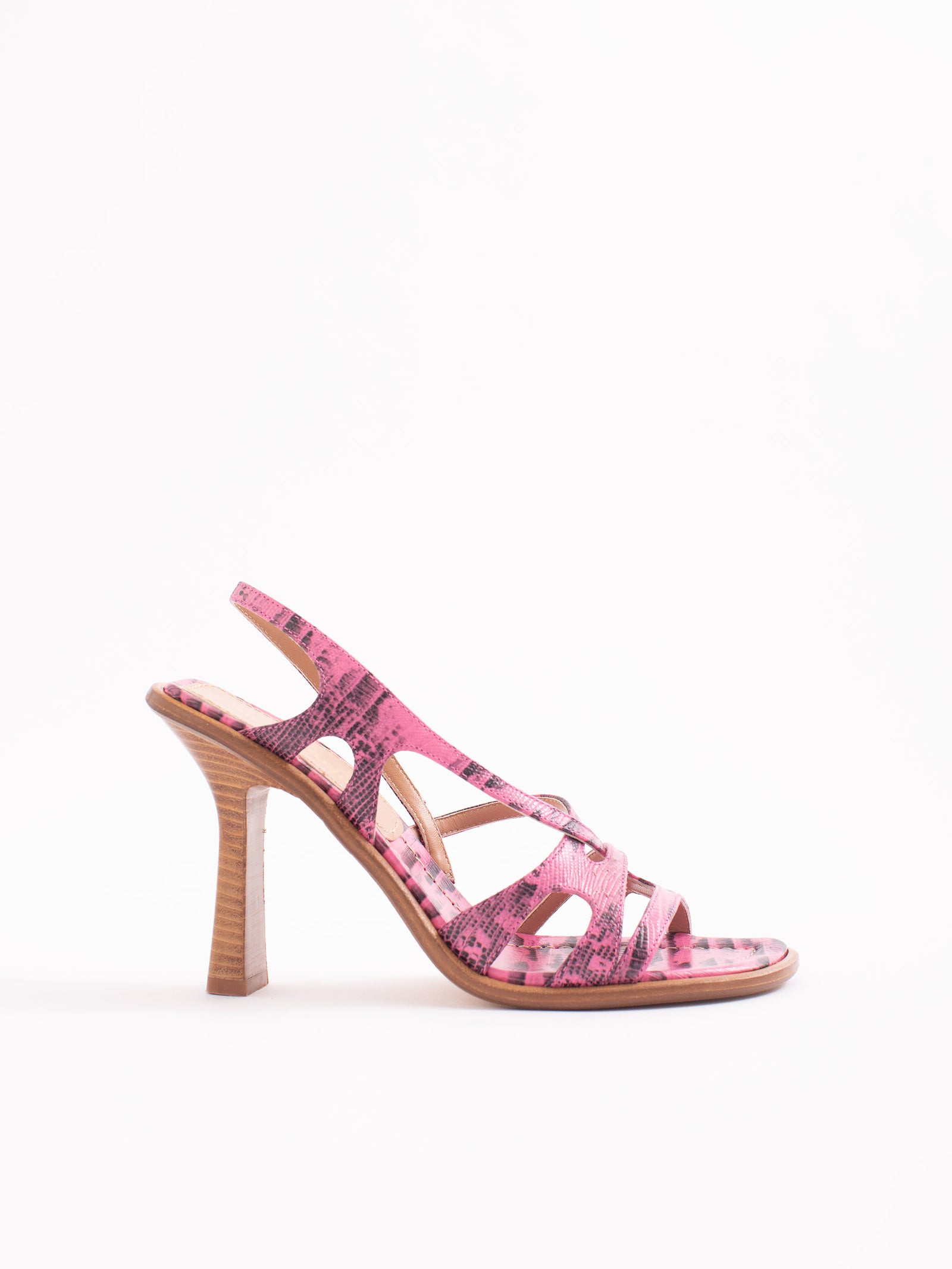 Maya Embossed Lizard Heel