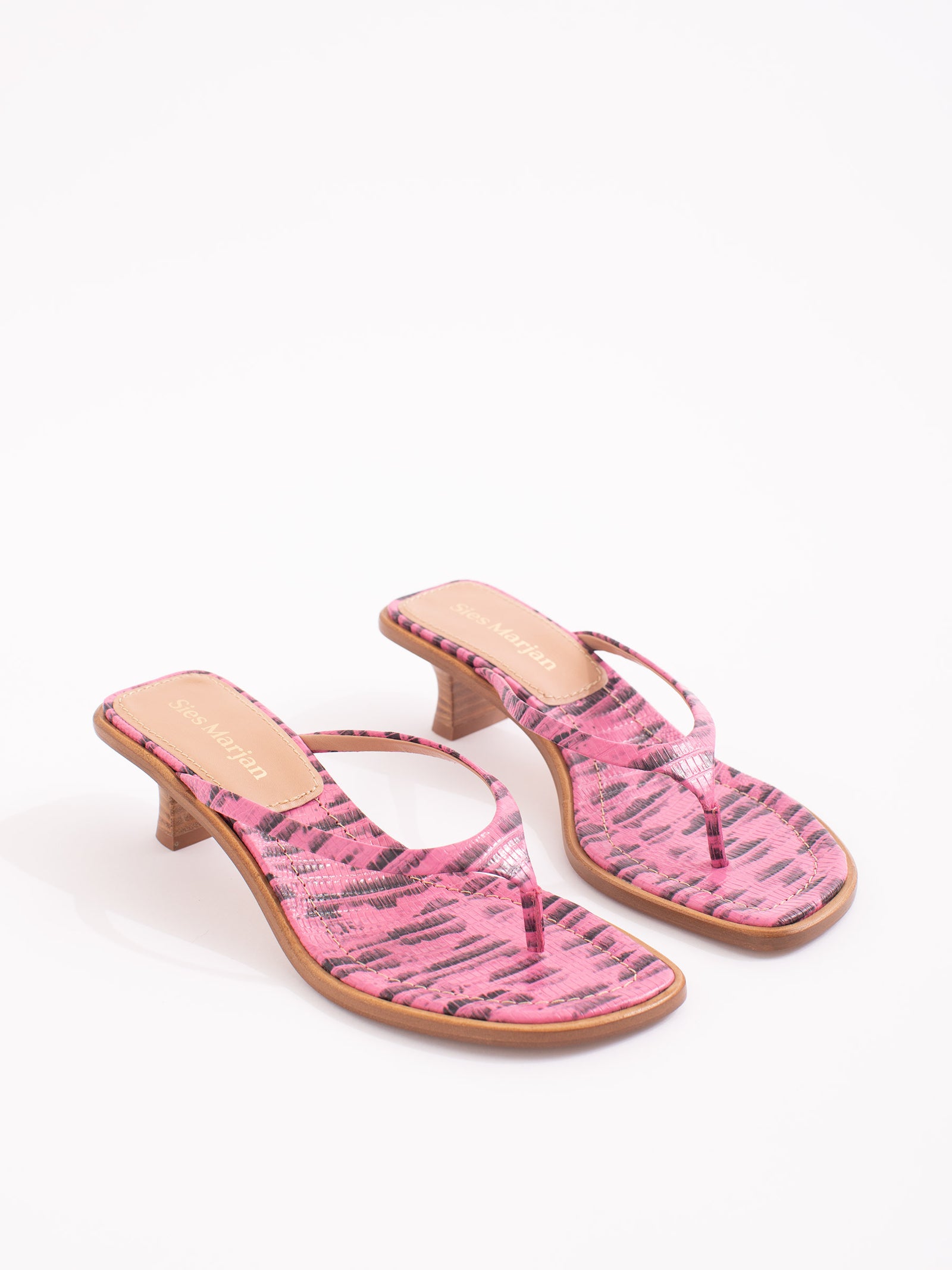 Alix Embossed Lizard Sandal
