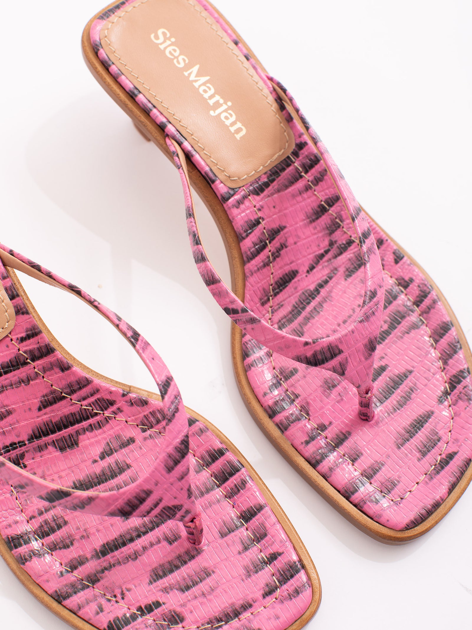 Alix Embossed Lizard Sandal