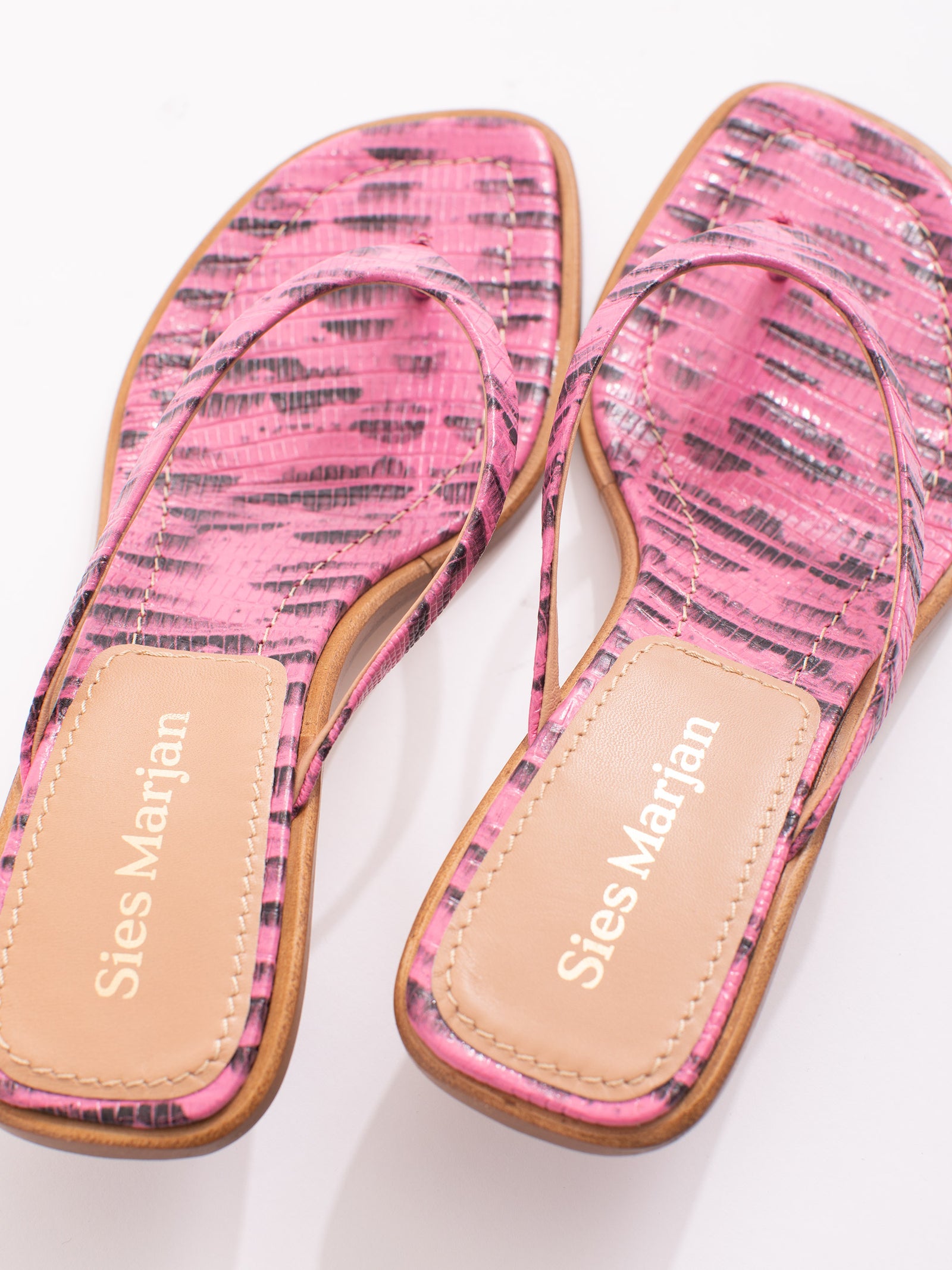Alix Embossed Lizard Sandal