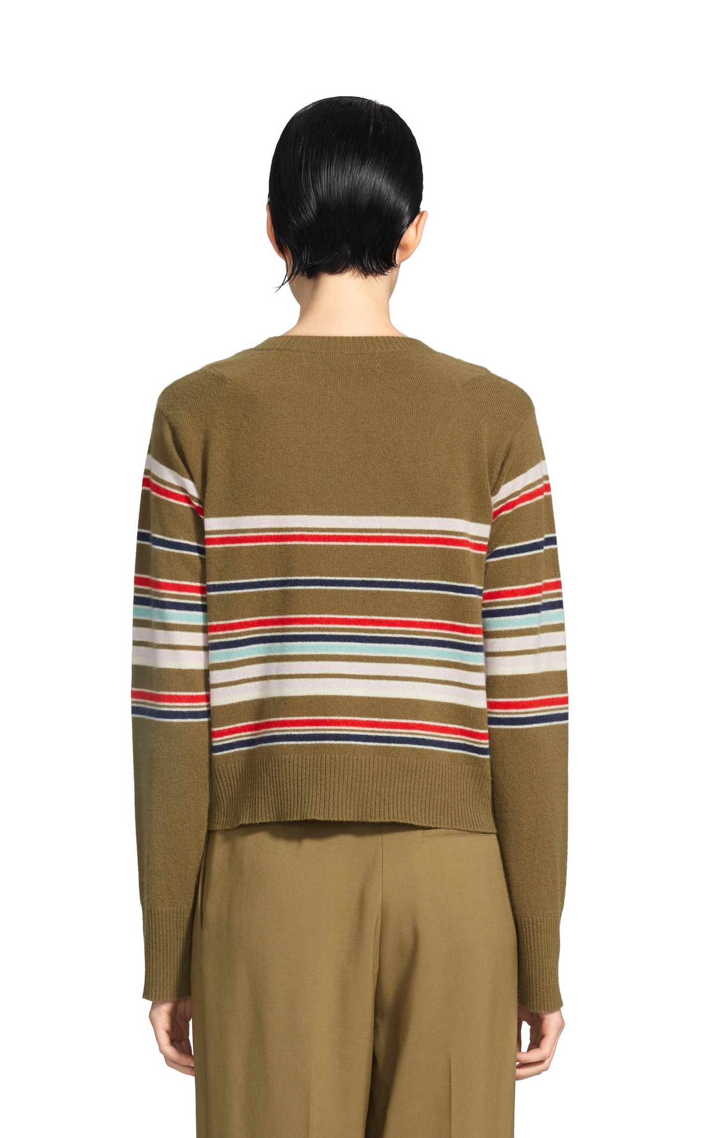 Freddy Cashmere Striped Crop Sweater