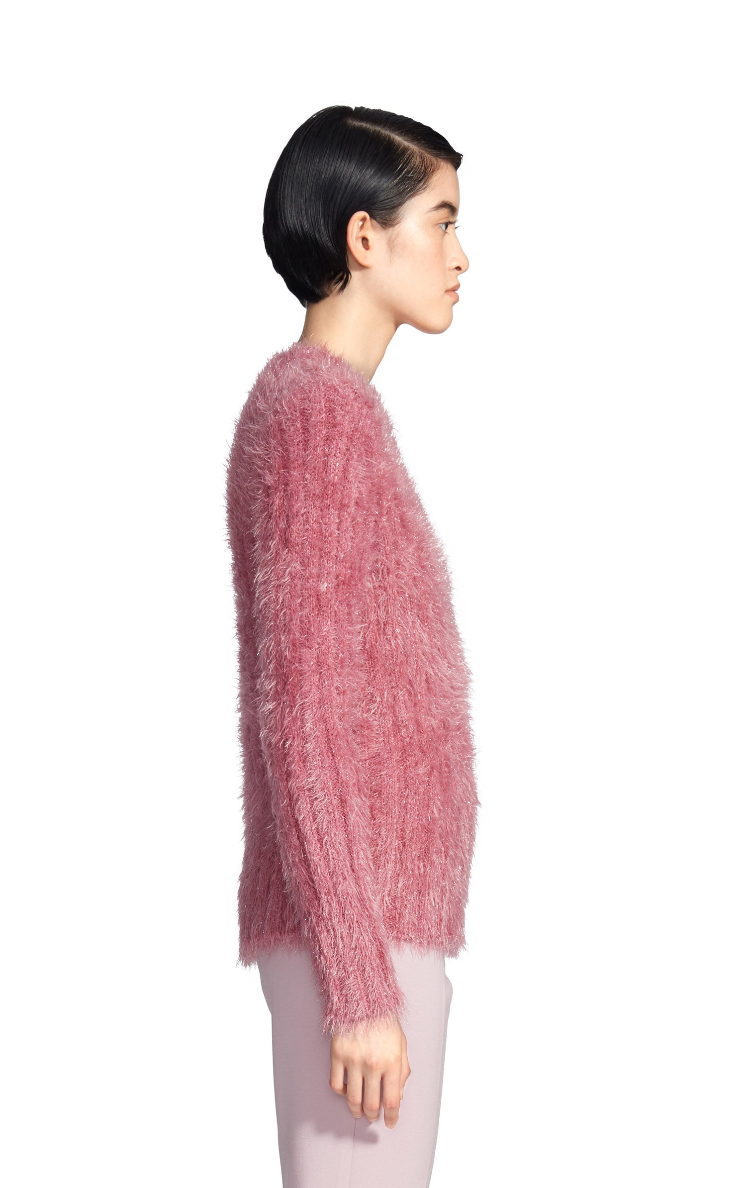 Margo Lurex Fur Crewneck Sweater